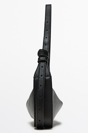 Mini leather shoulder bag — BLACK 4