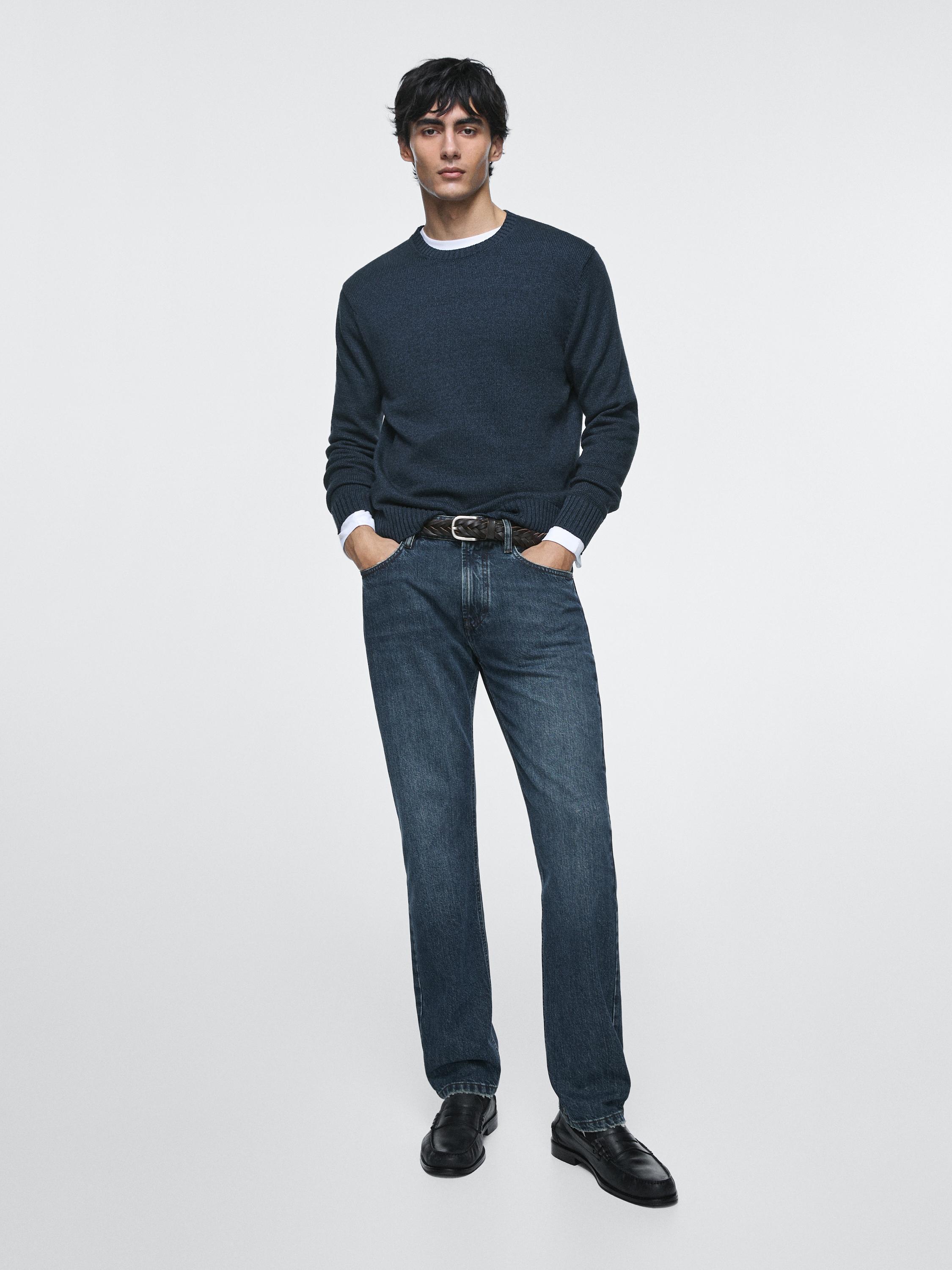Tapered fit jeans — DARK BLUE