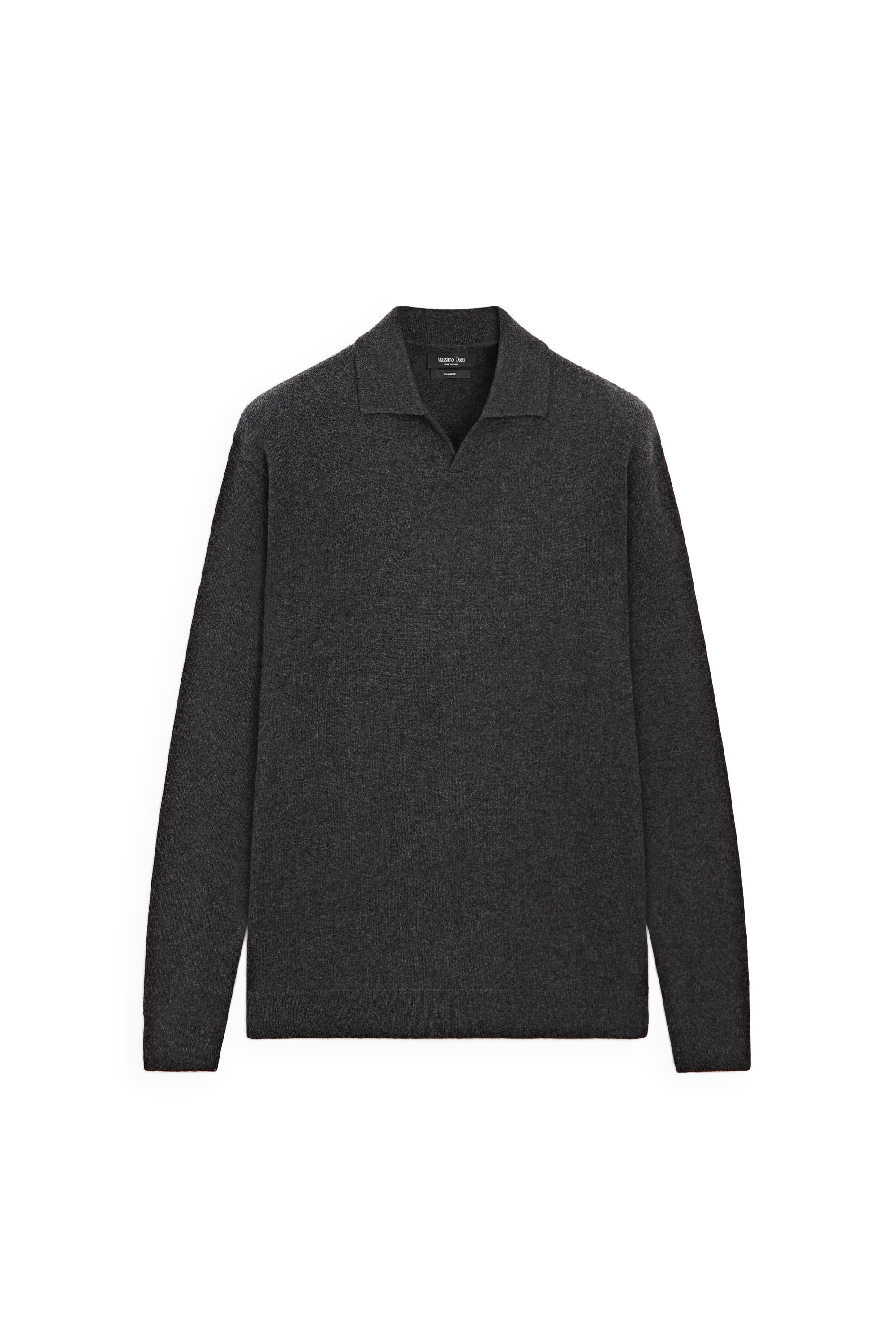 Massimo Dutti %100 kaşmir triko polo yaka kazak