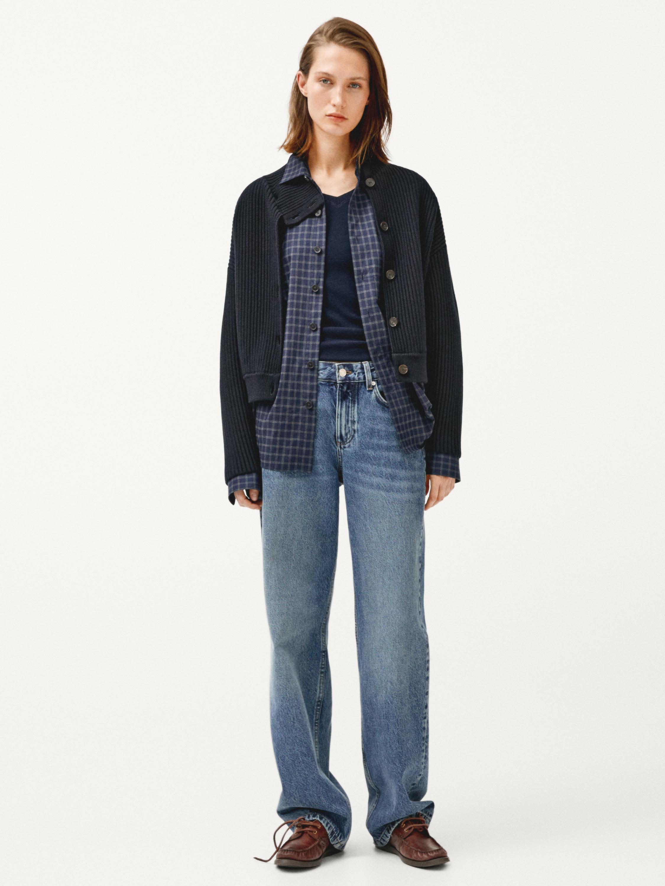 Mid-rise straight-leg jeans — MEDIUM BLUE