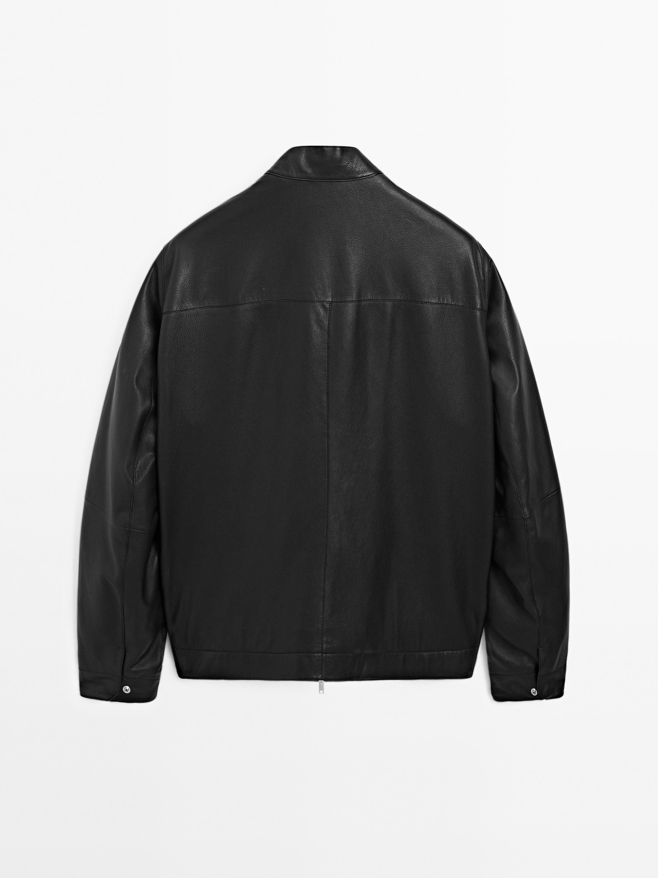 Nappa sheepskin jacket — BLACK