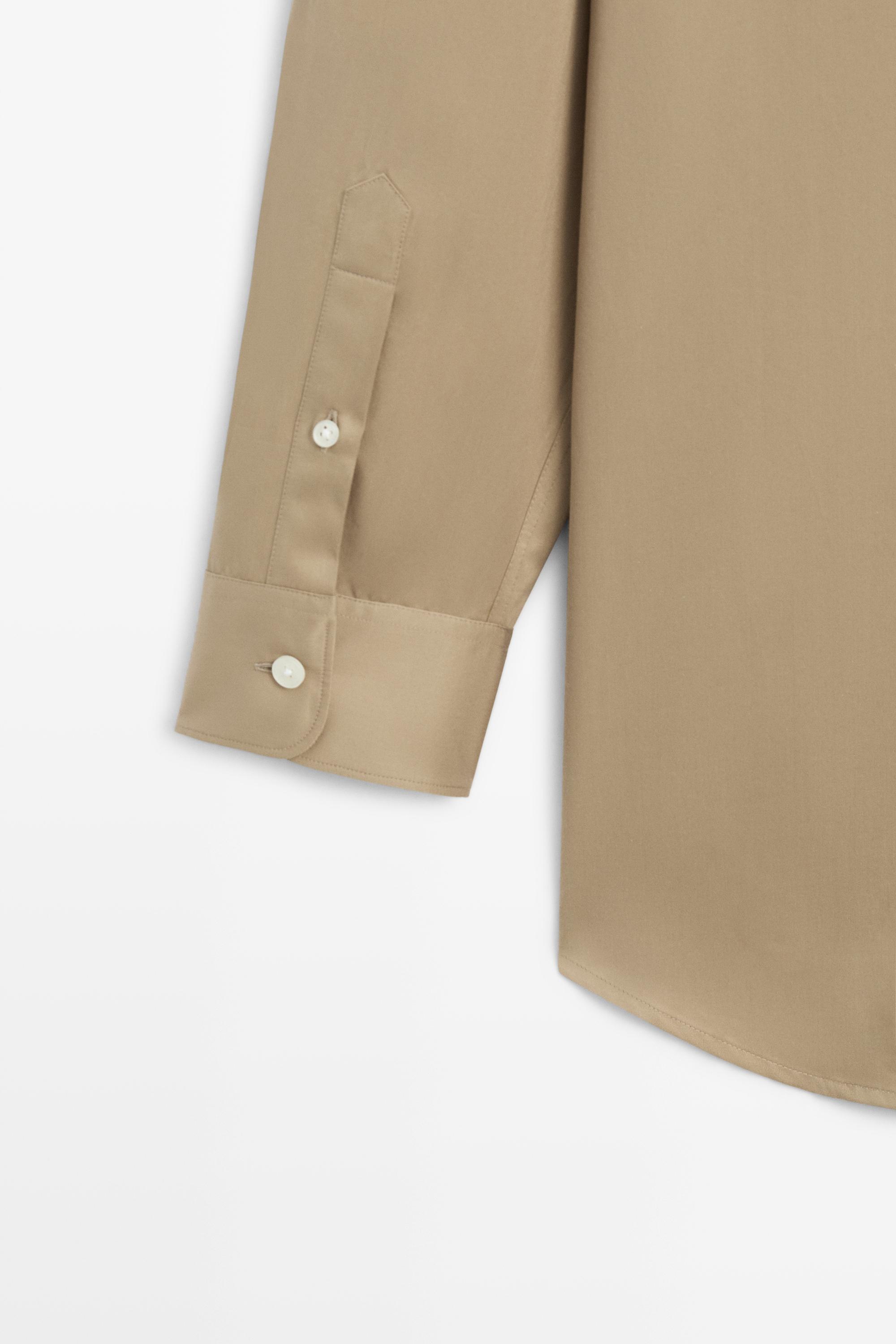 100% cotton poplin shirt — GREENISH