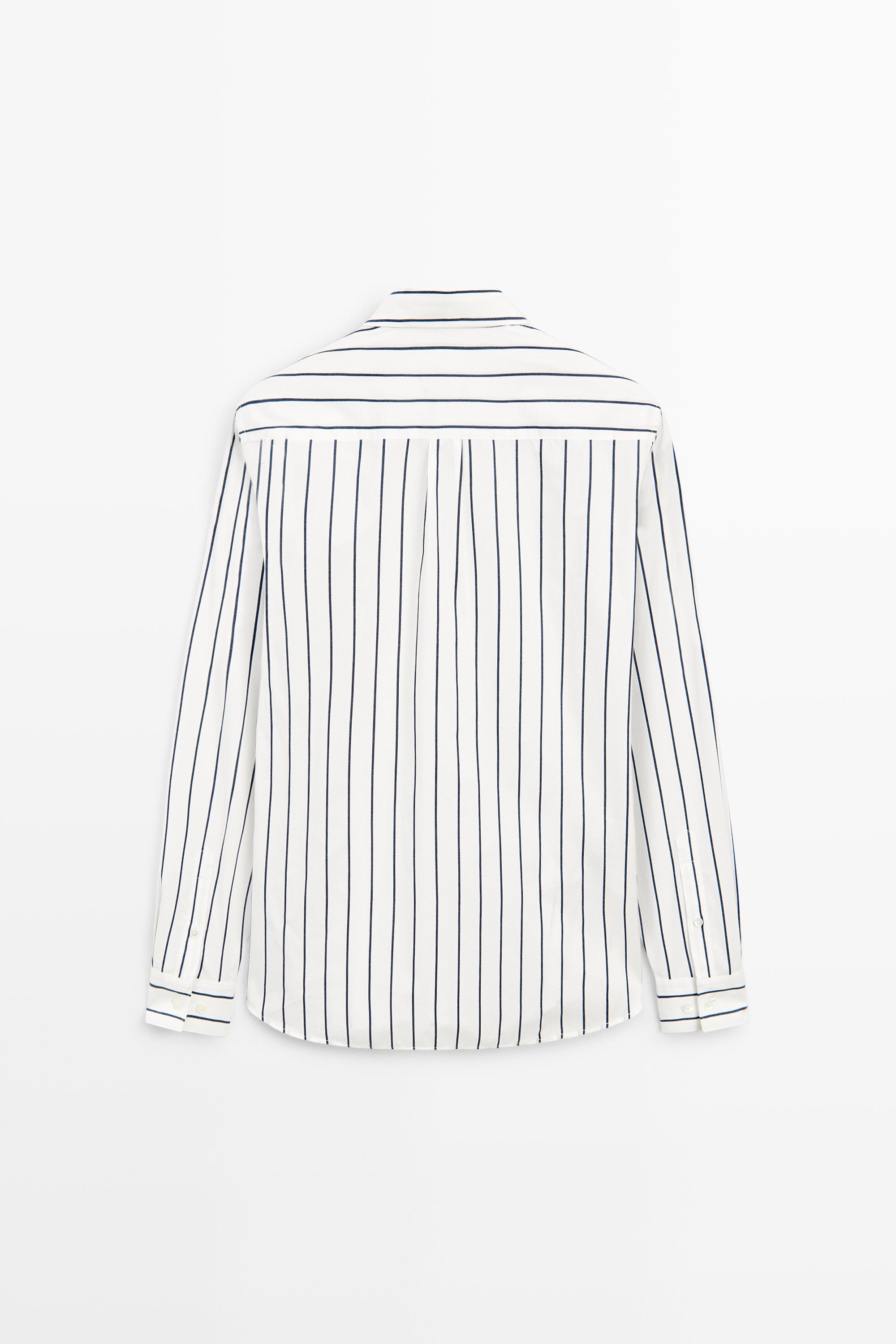 Camisa regular fit rayas 100% algodón
