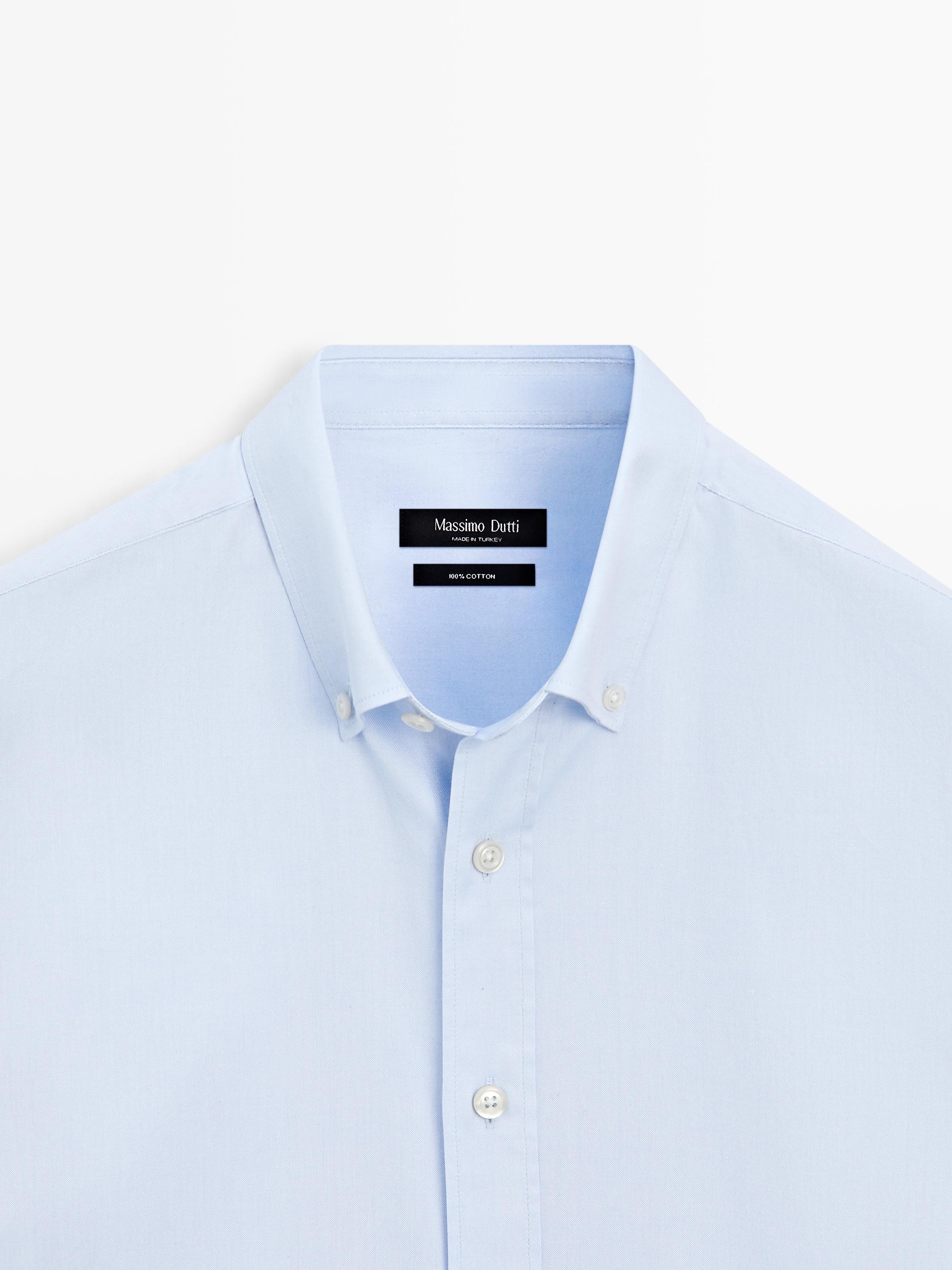 Regular fit Oxford shirt — Sky blue