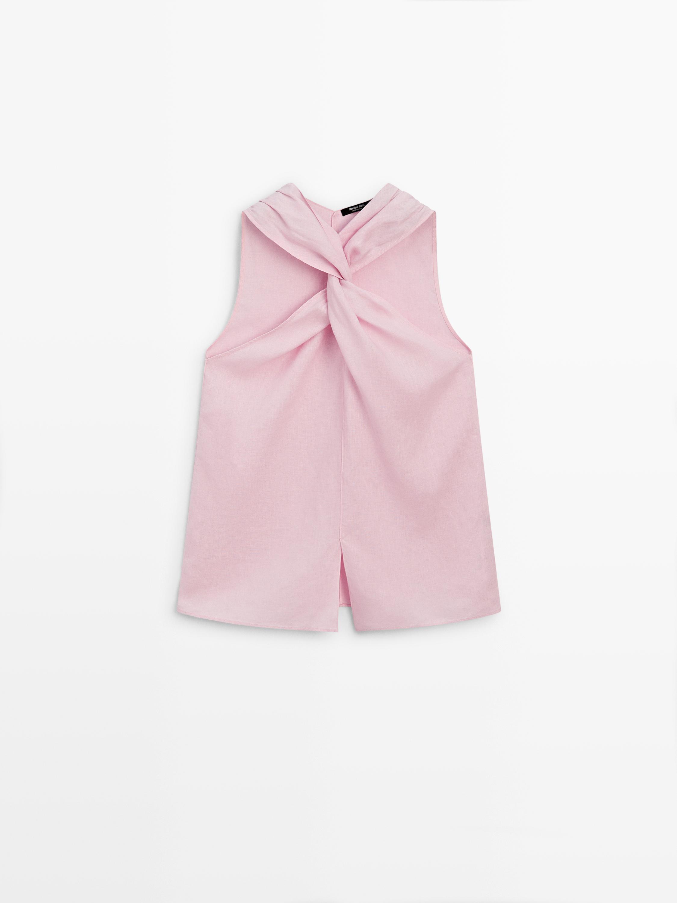 Atasan model silang linen 100%