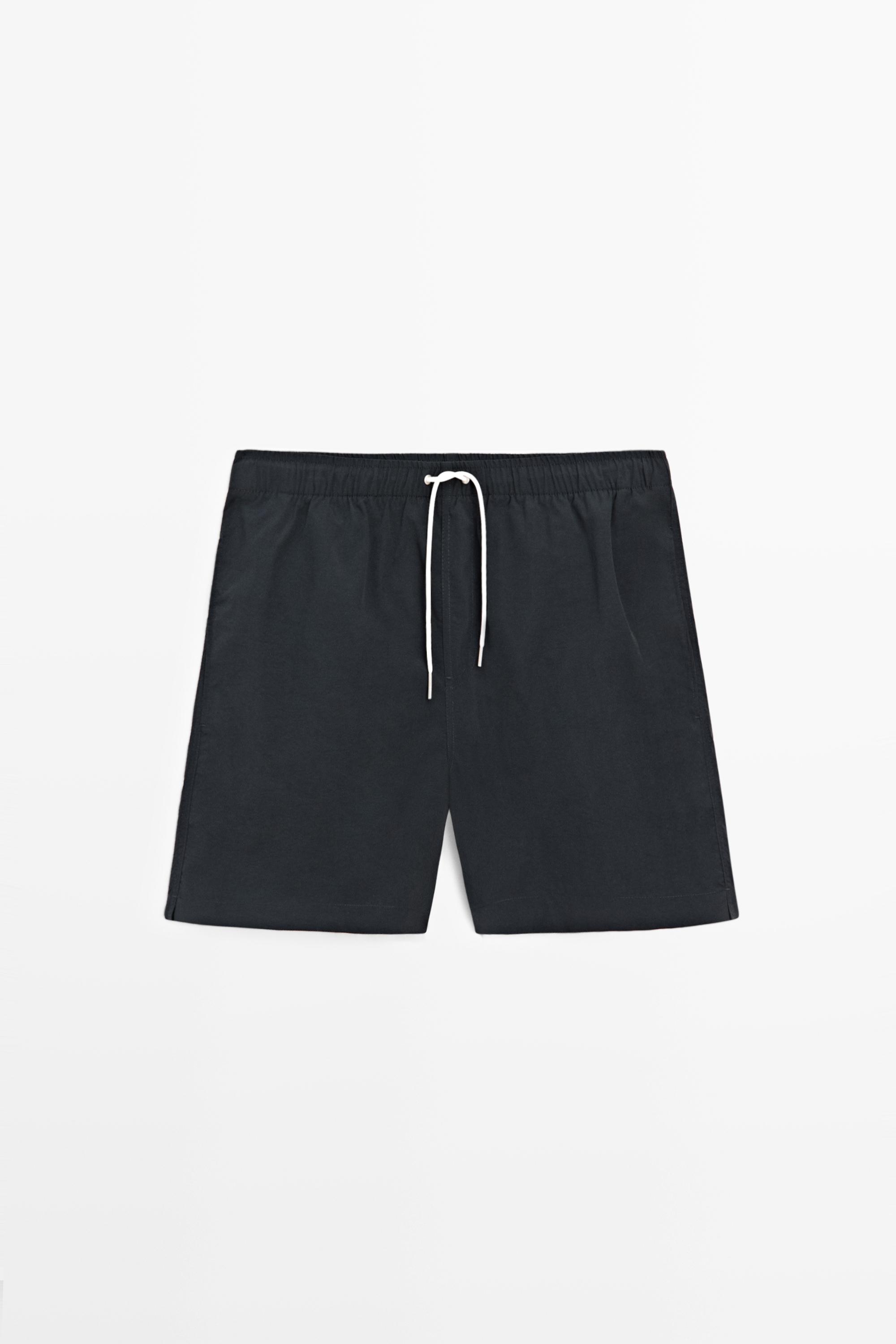 Plain swim trunks — NAVY BLUE
