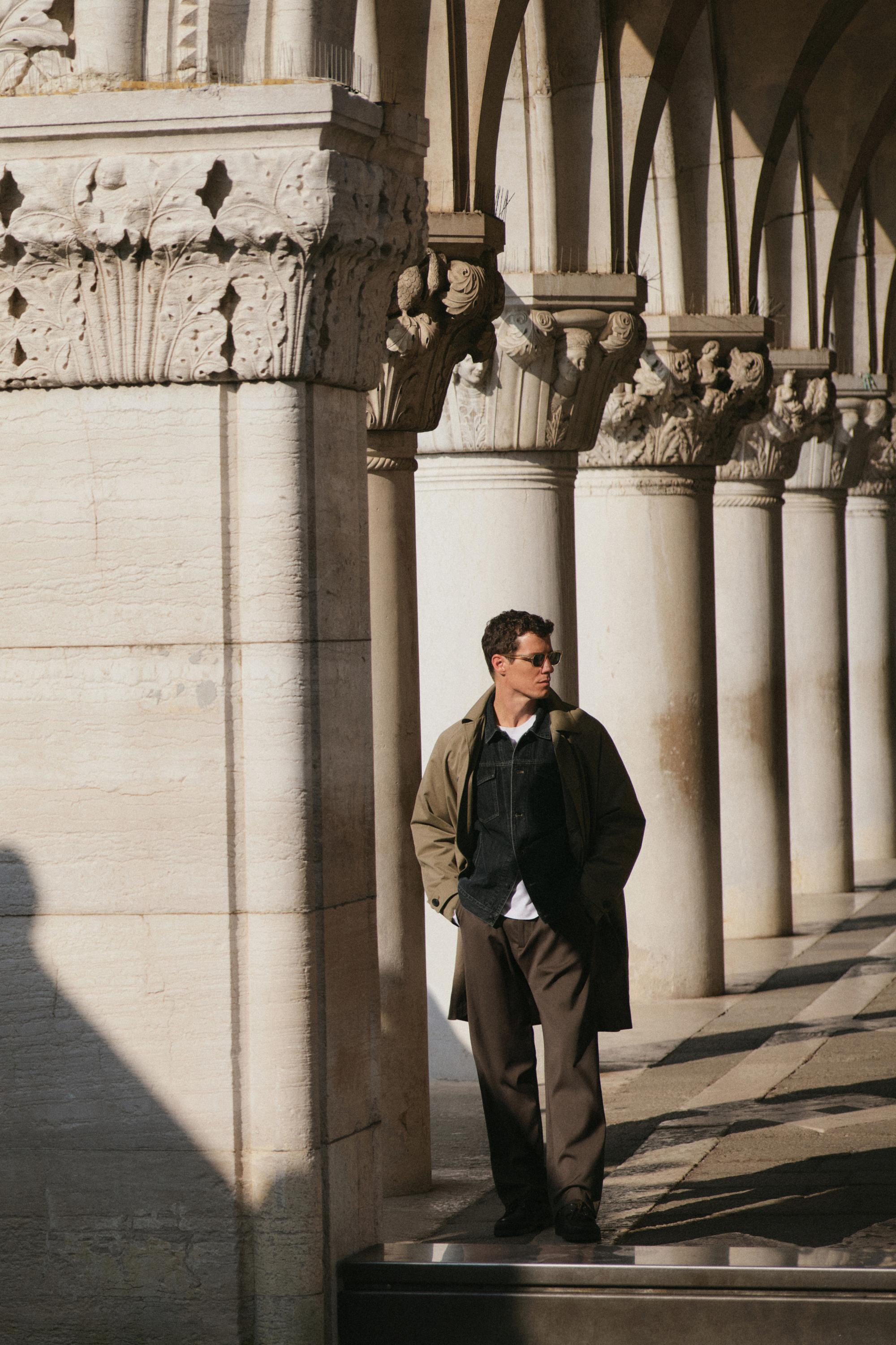100% wool relaxed fit pants — BROWN