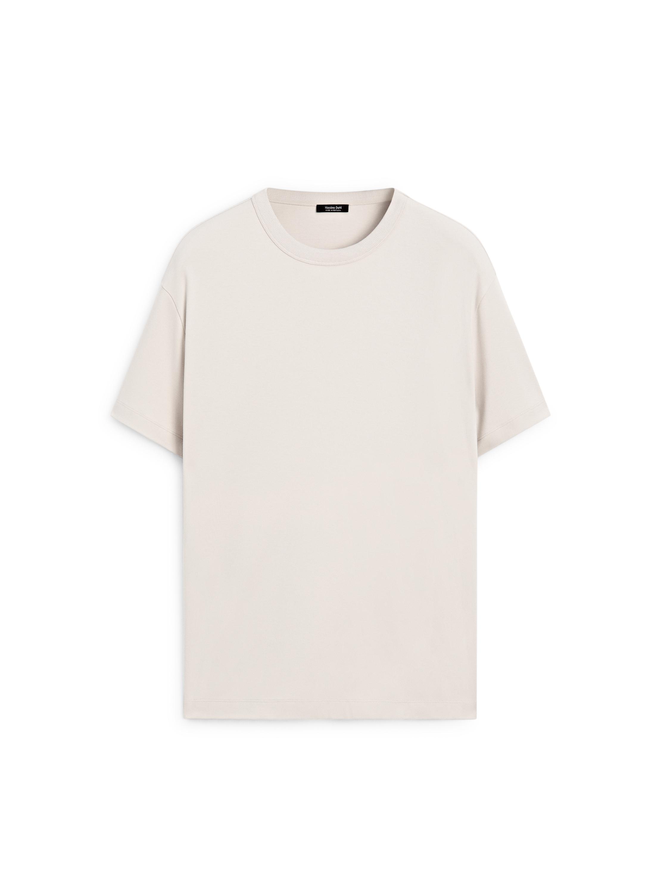 100% cotton short-sleeve T-shirt — STONE