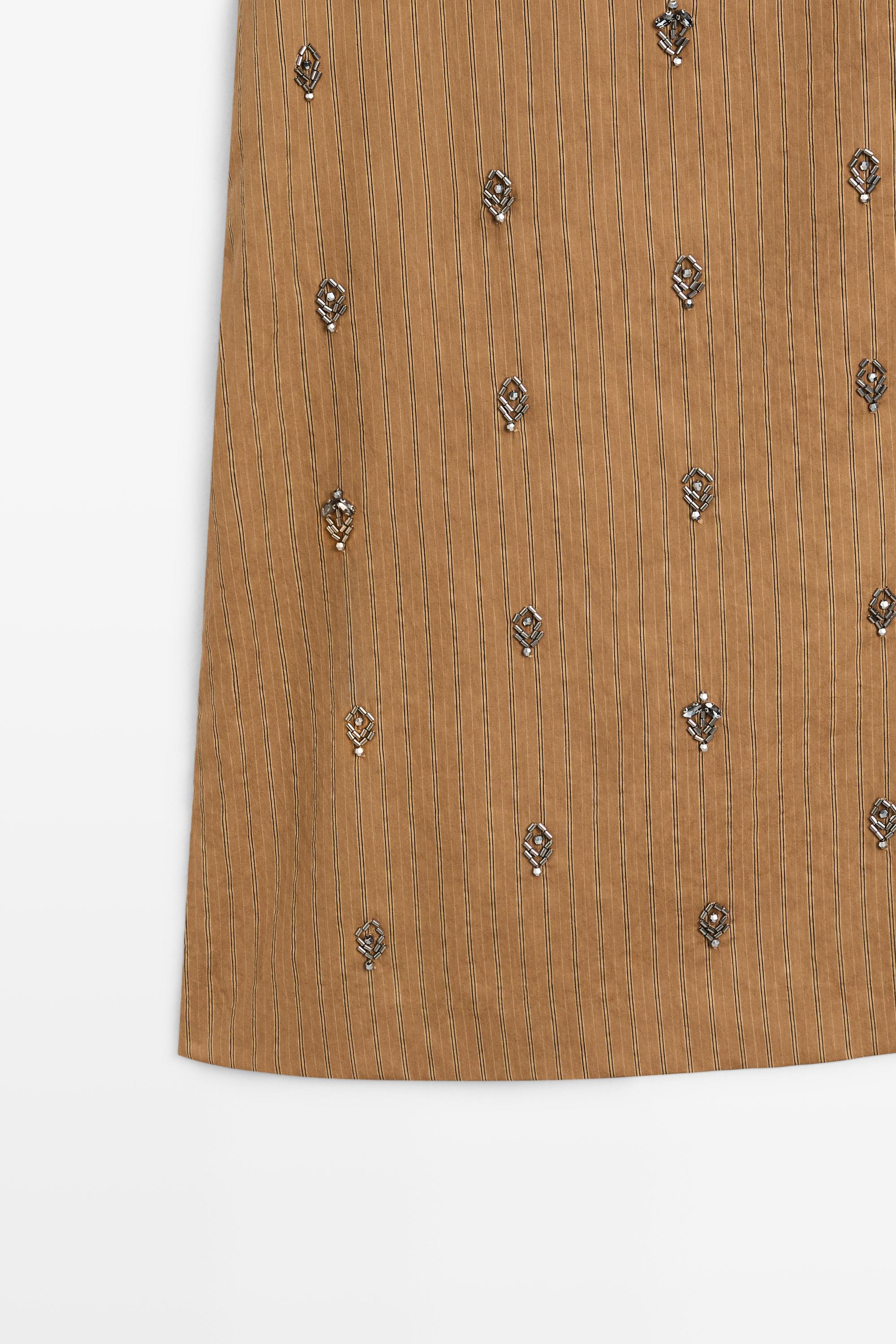 Midi pareo skirt with appliqués — MUSTARD YELLOW