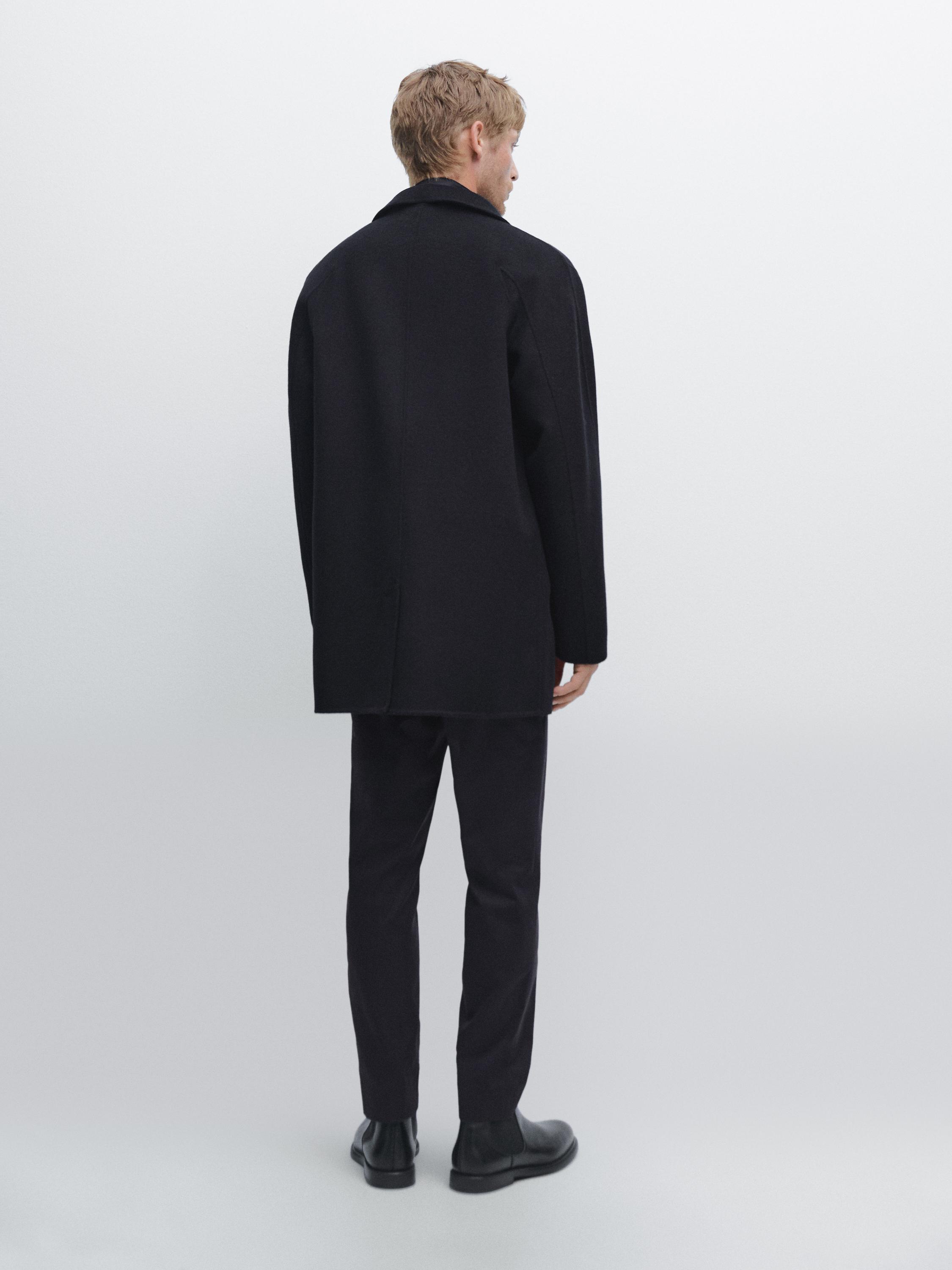 Short wool blend coat