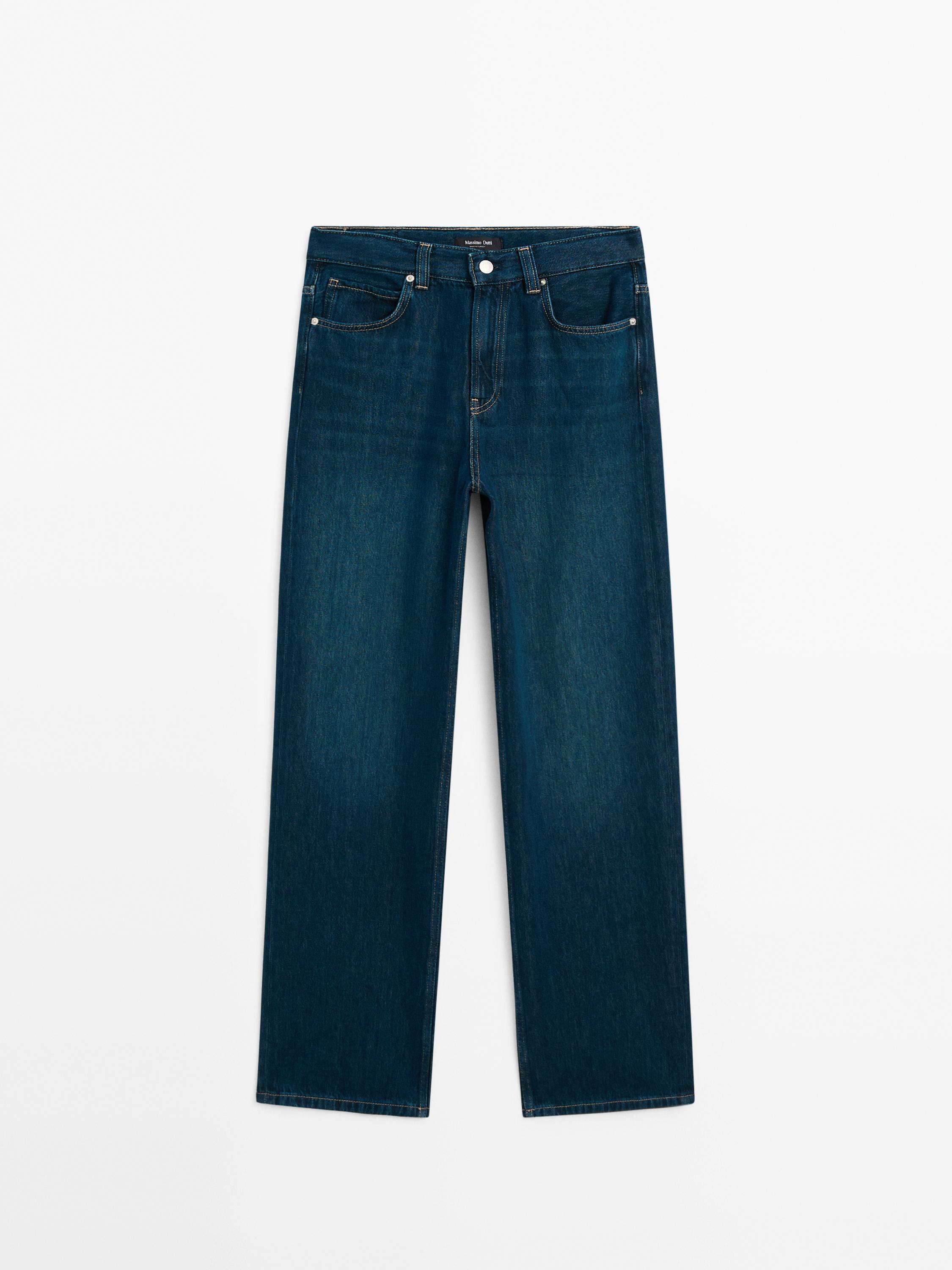 High-waist wide-leg jeans