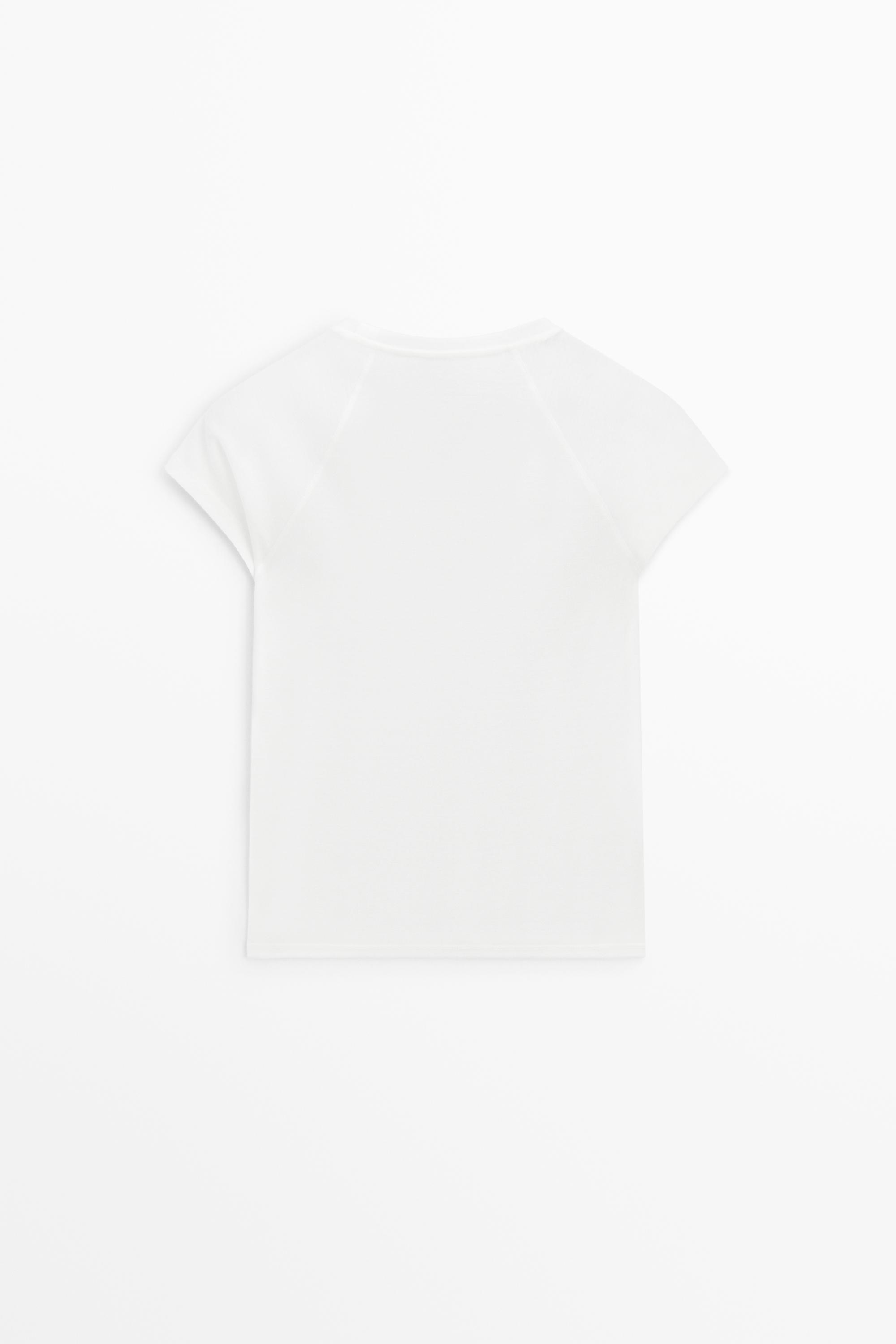 100% mercerised cotton T-shirt — WHITE