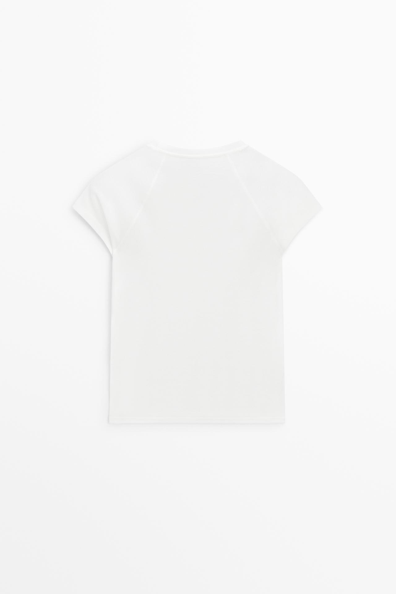 100% mercerised cotton T-shirt — WHITE