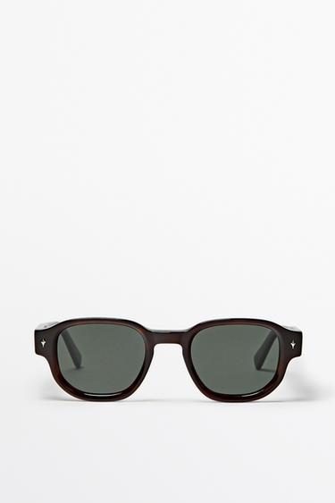 Round sunglasses — BROWN 1