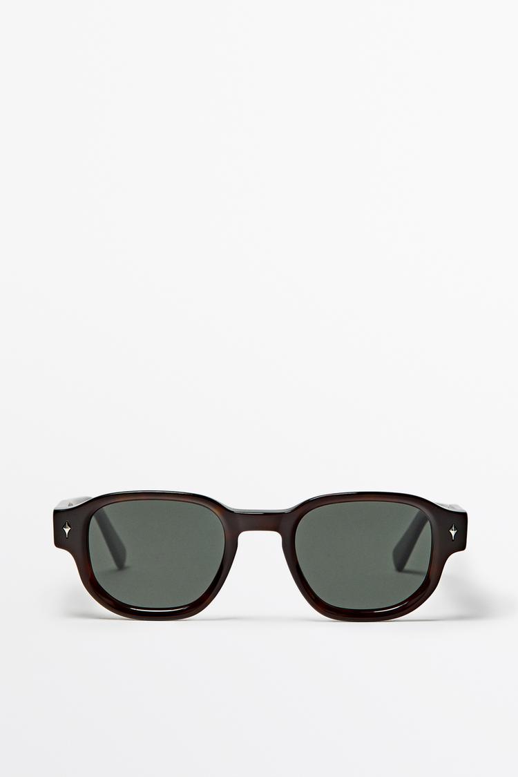 Round sunglasses — BROWN