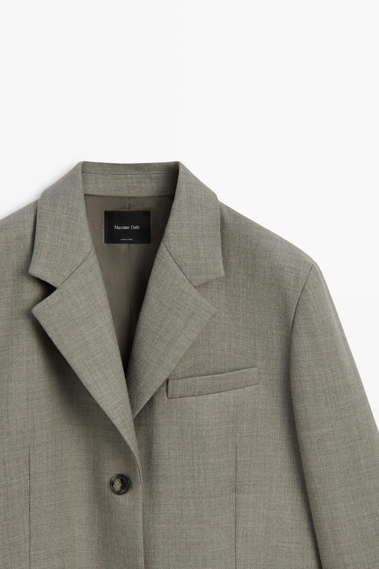 100% wool long coat — MINK