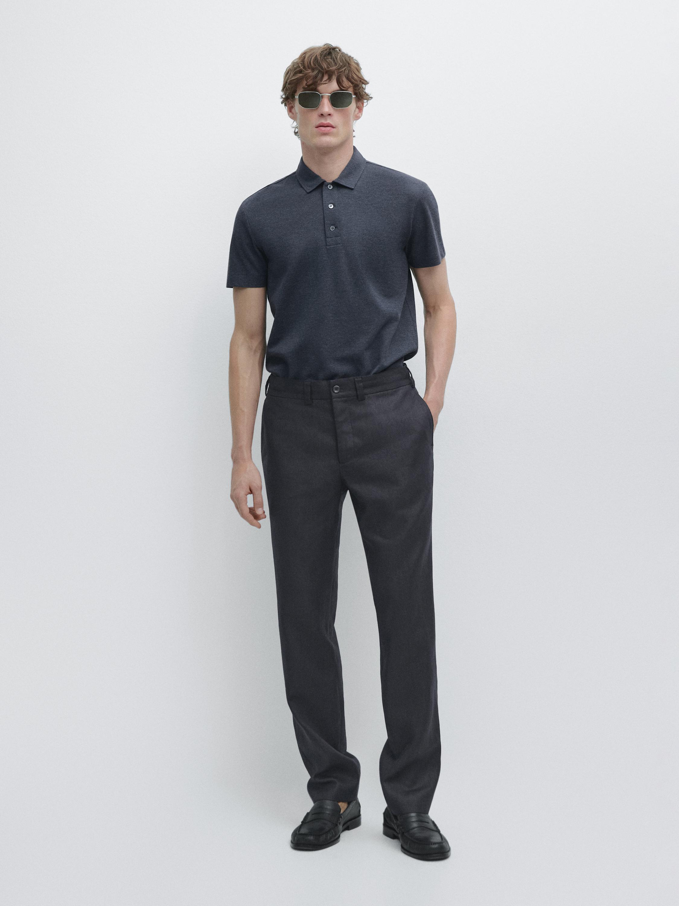 100% linen trousers with elasticated waist