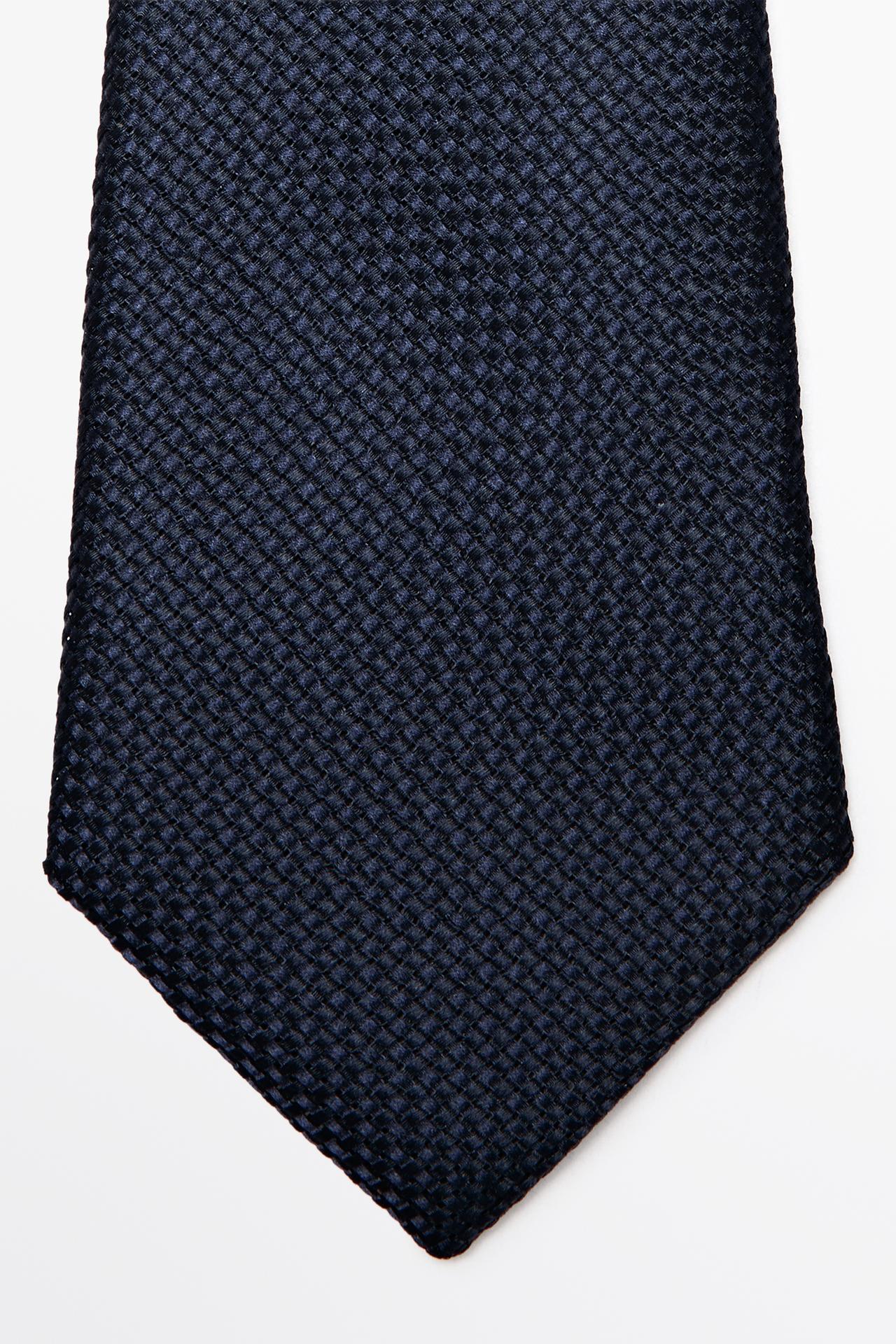100% silk tie — NAVY BLUE