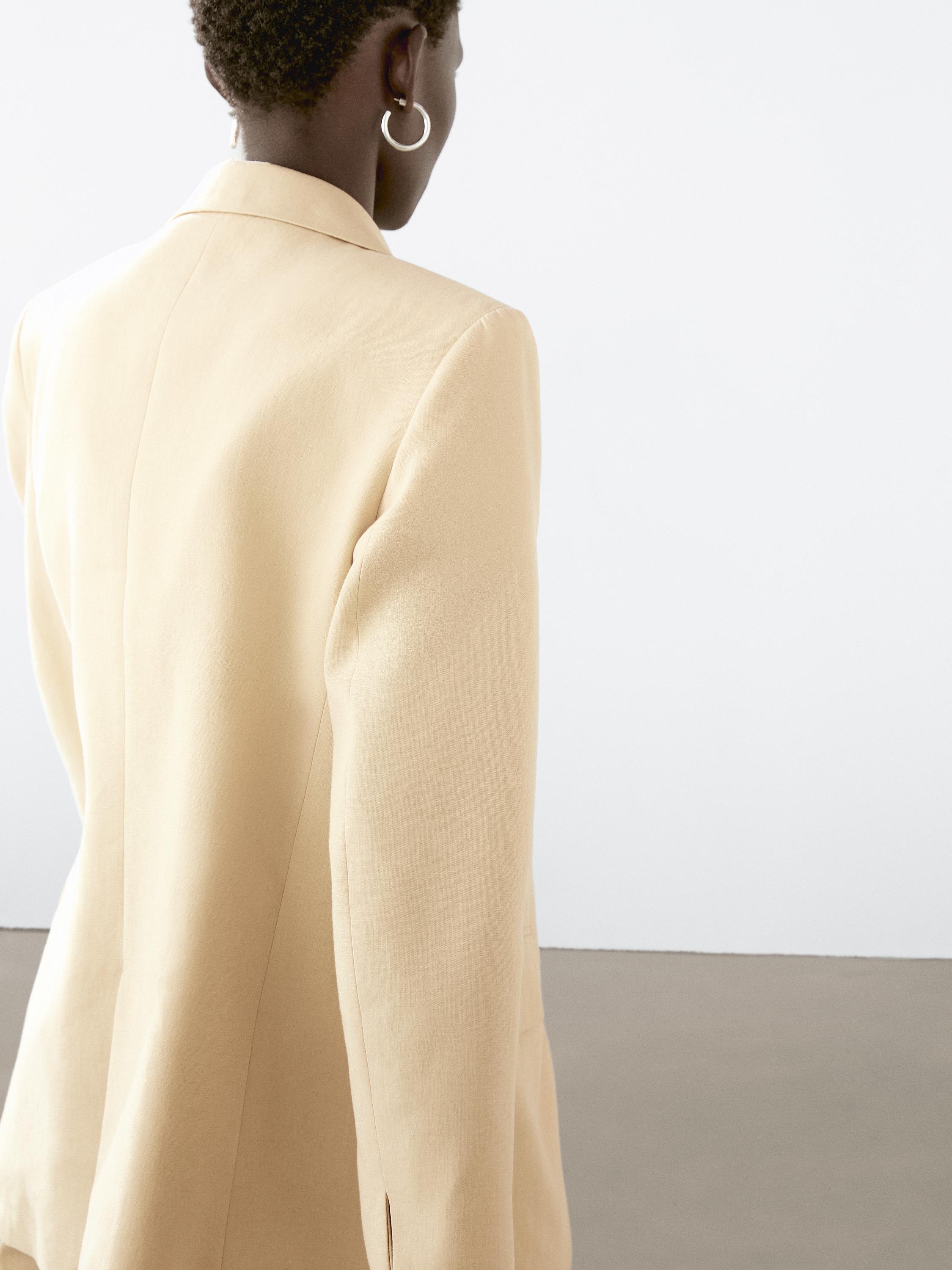 Blazer aus Leinenmischgewebe