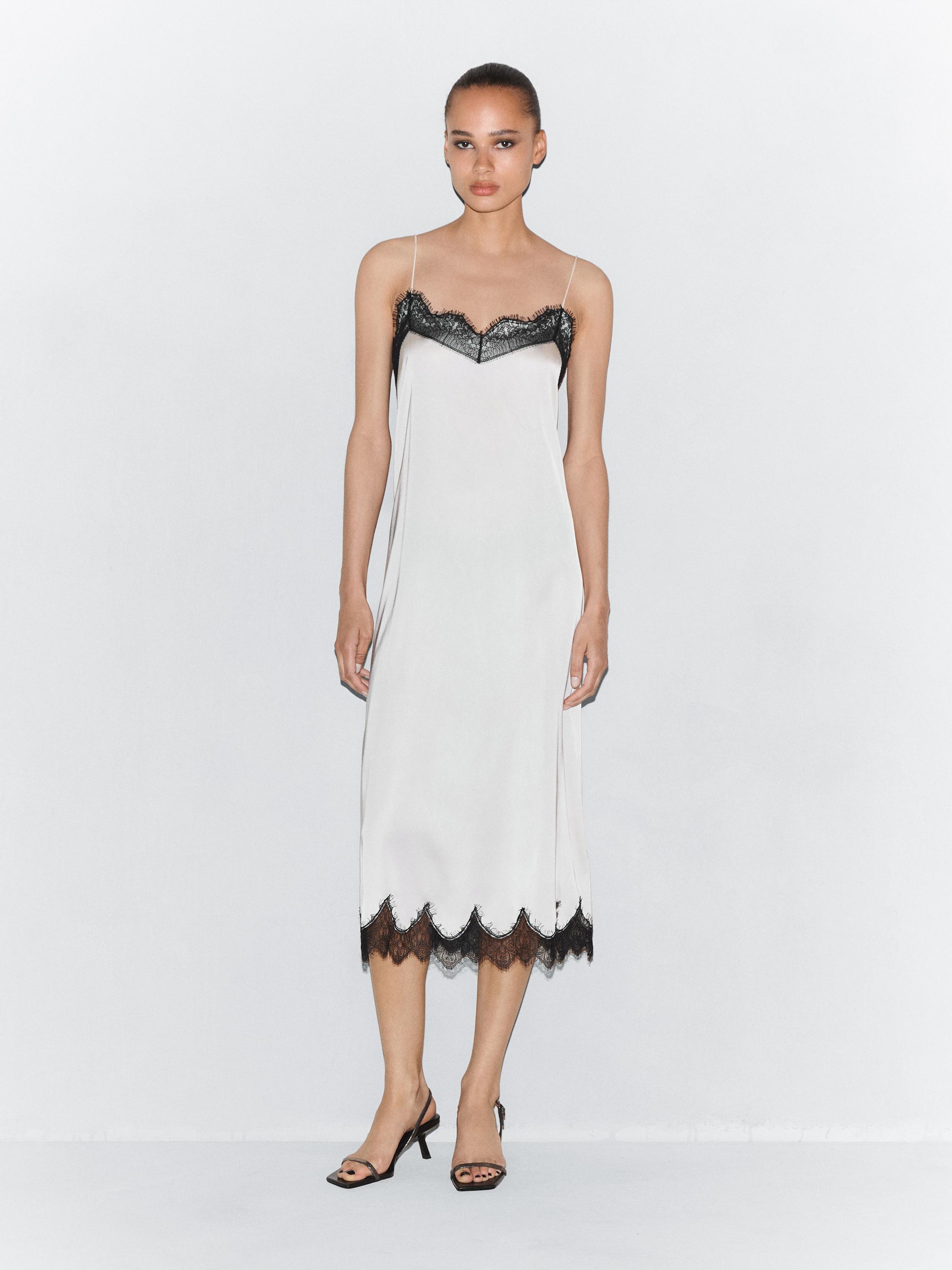 Long contrast camisole dress