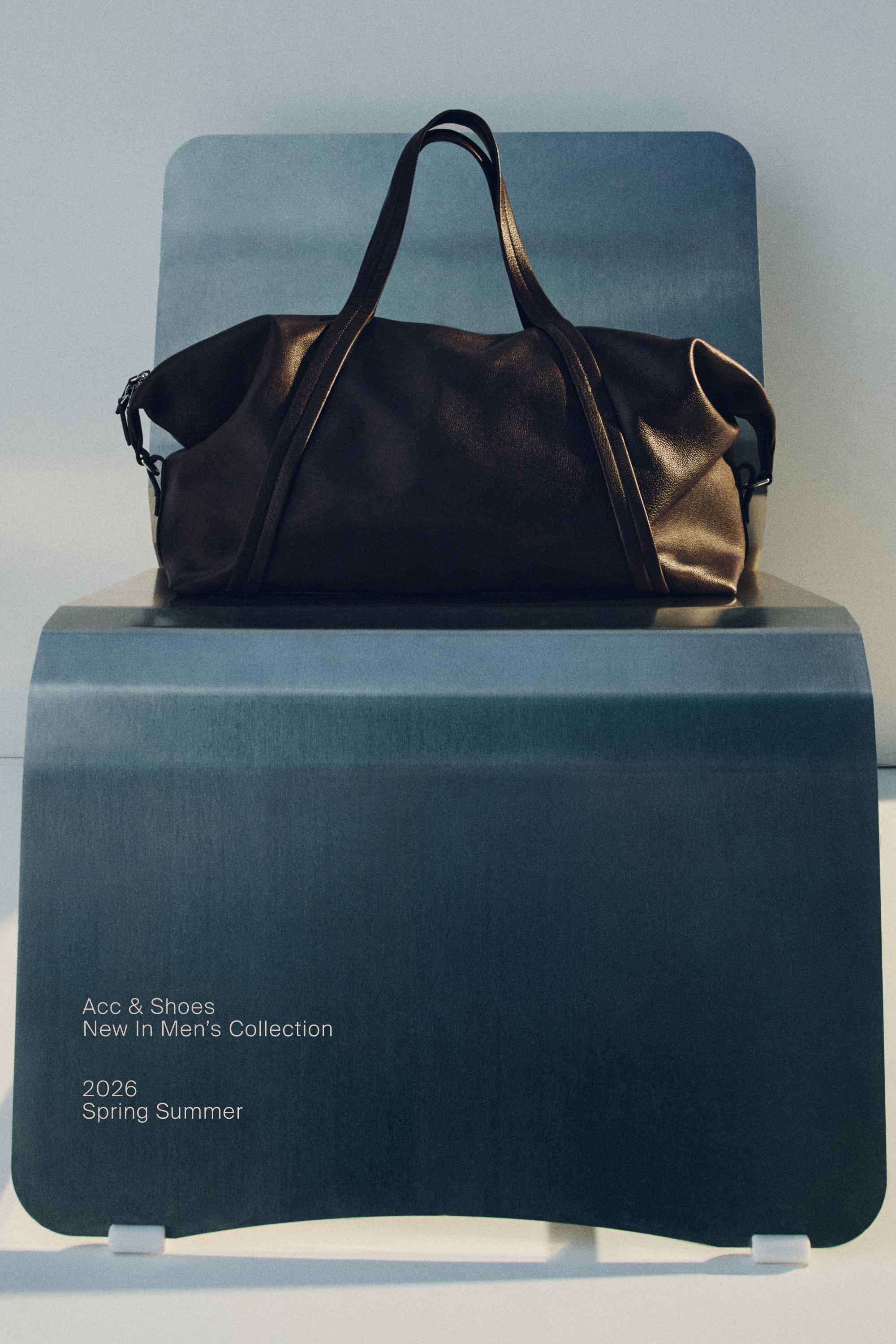 Nappa leather travel bag — BROWN