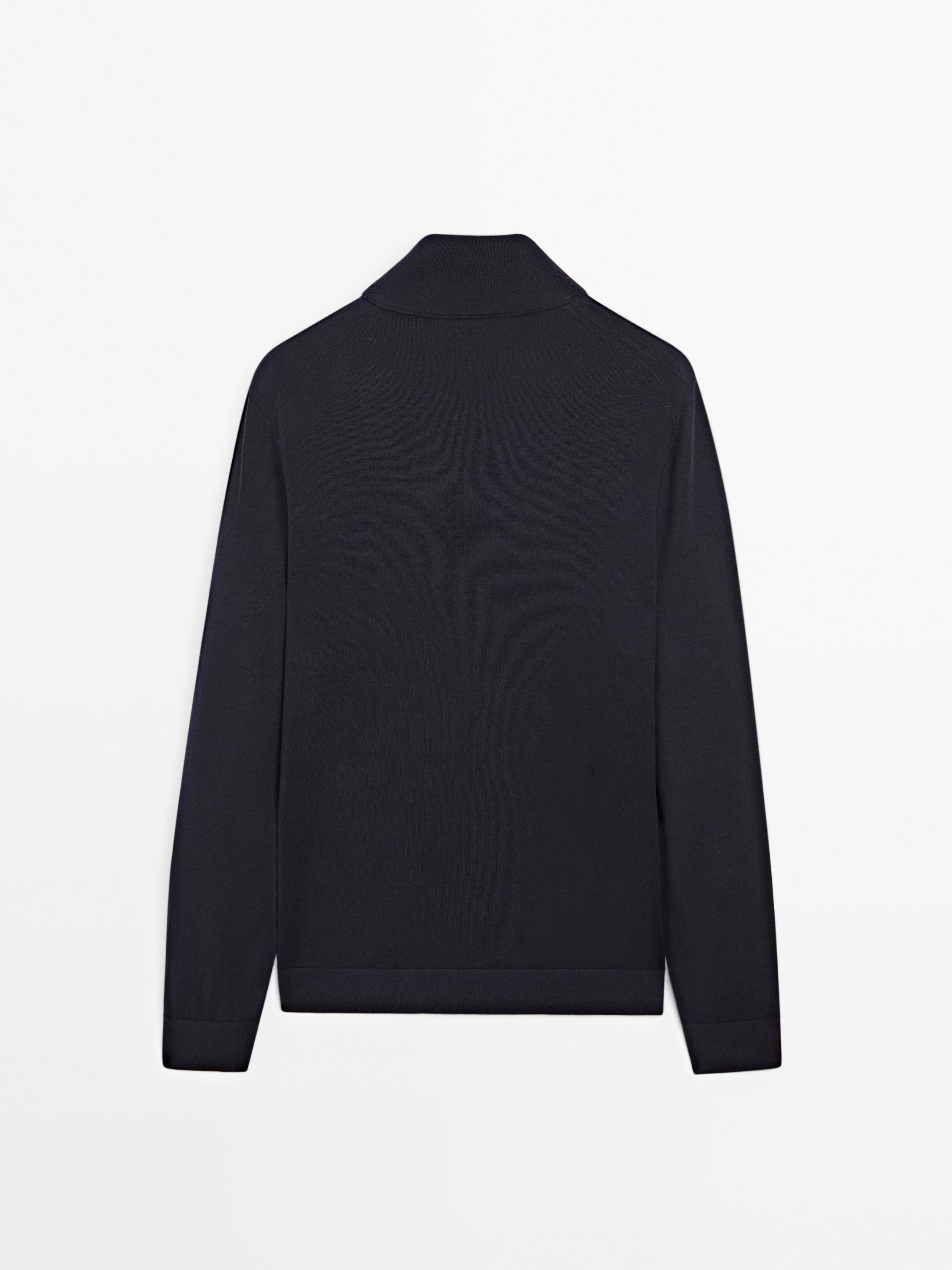 Quarter-zip knit sweater