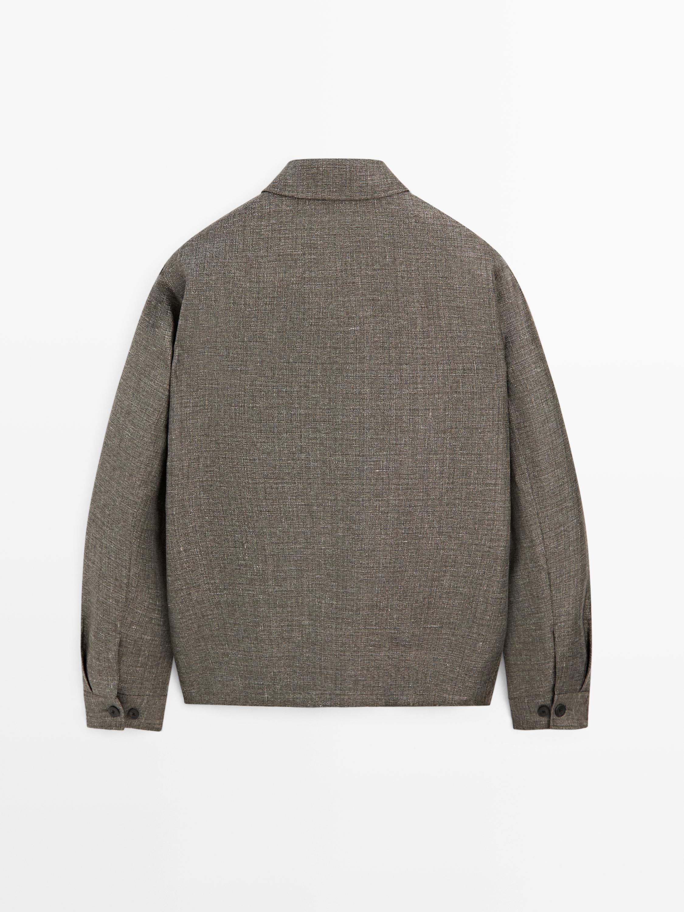Short jacket with pocket details — GREEN