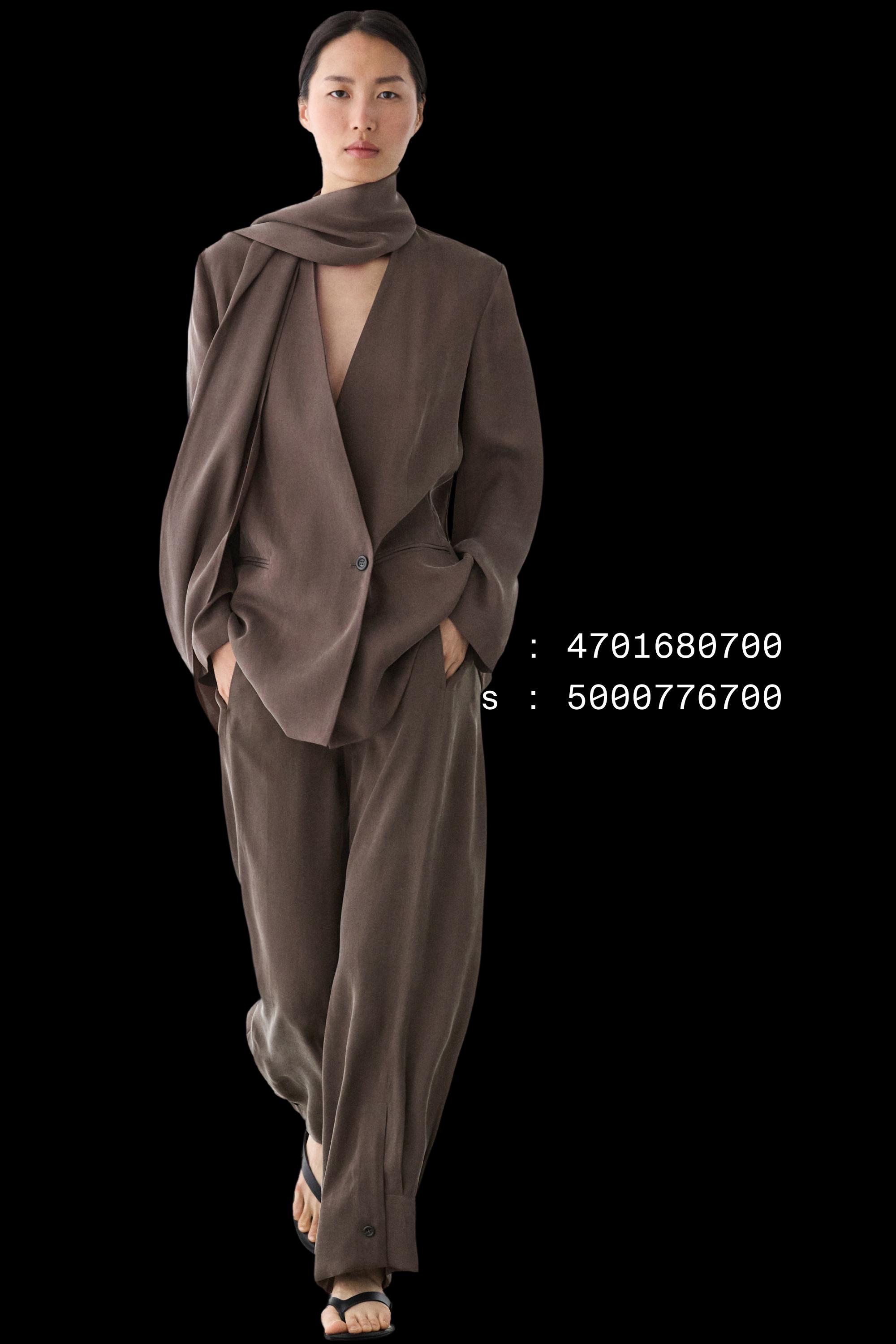 Total look flowing overshirt with tie detail — PLUM