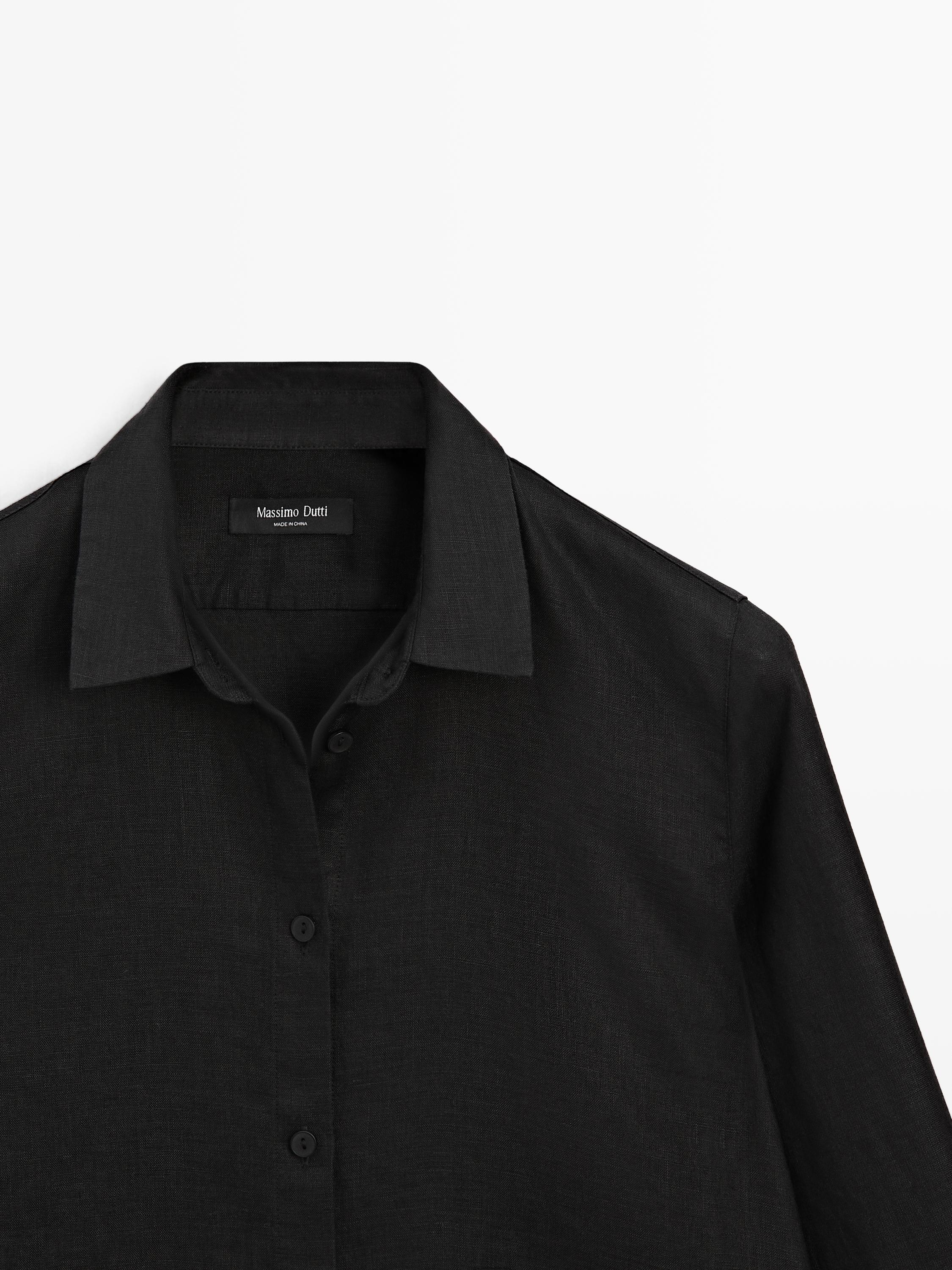 Flowing 100% linen shirt