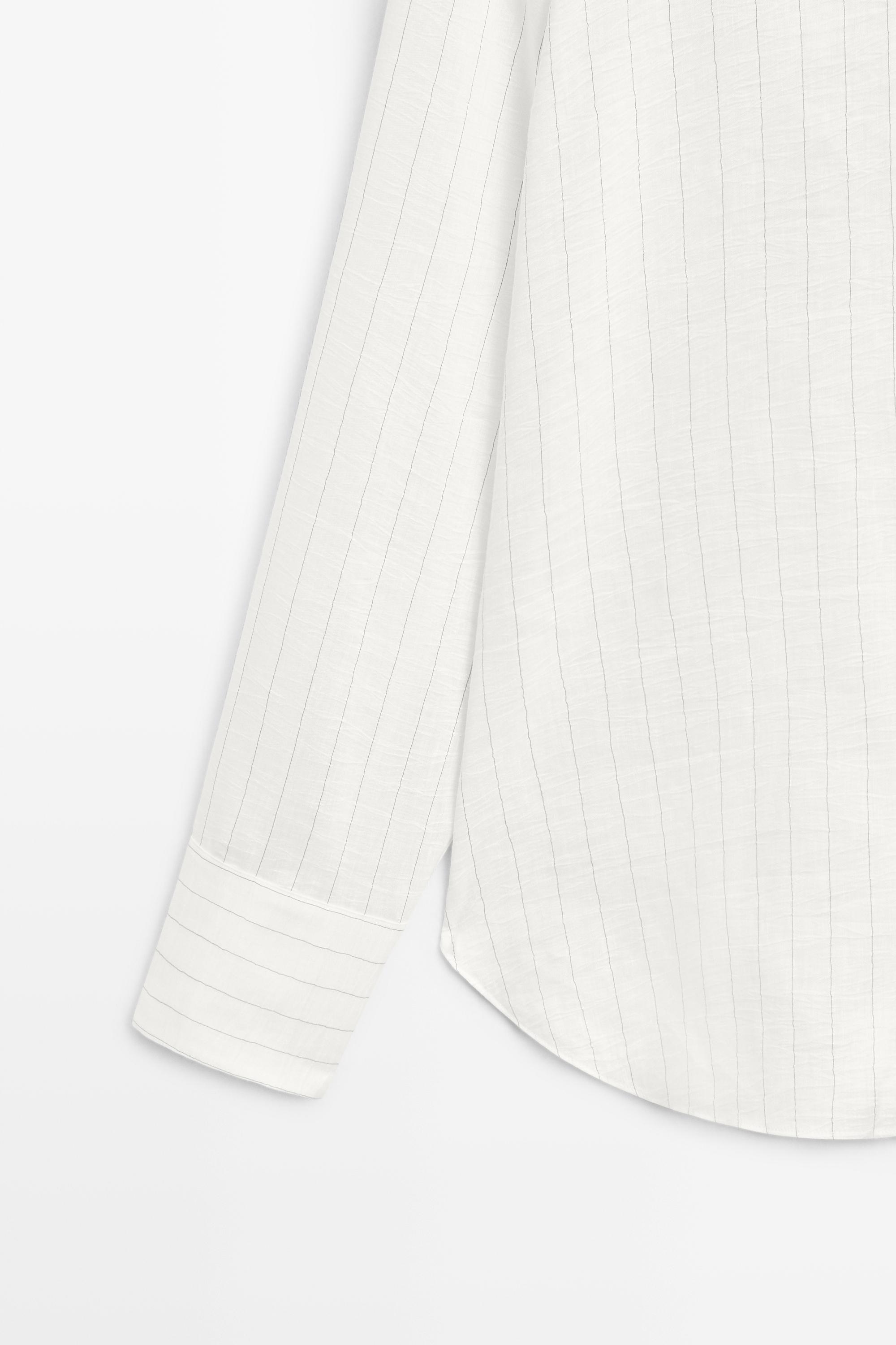 Striped flowing shirt - STUDIO — CREAM