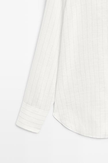 Striped flowing shirt - STUDIO — CREAM 7