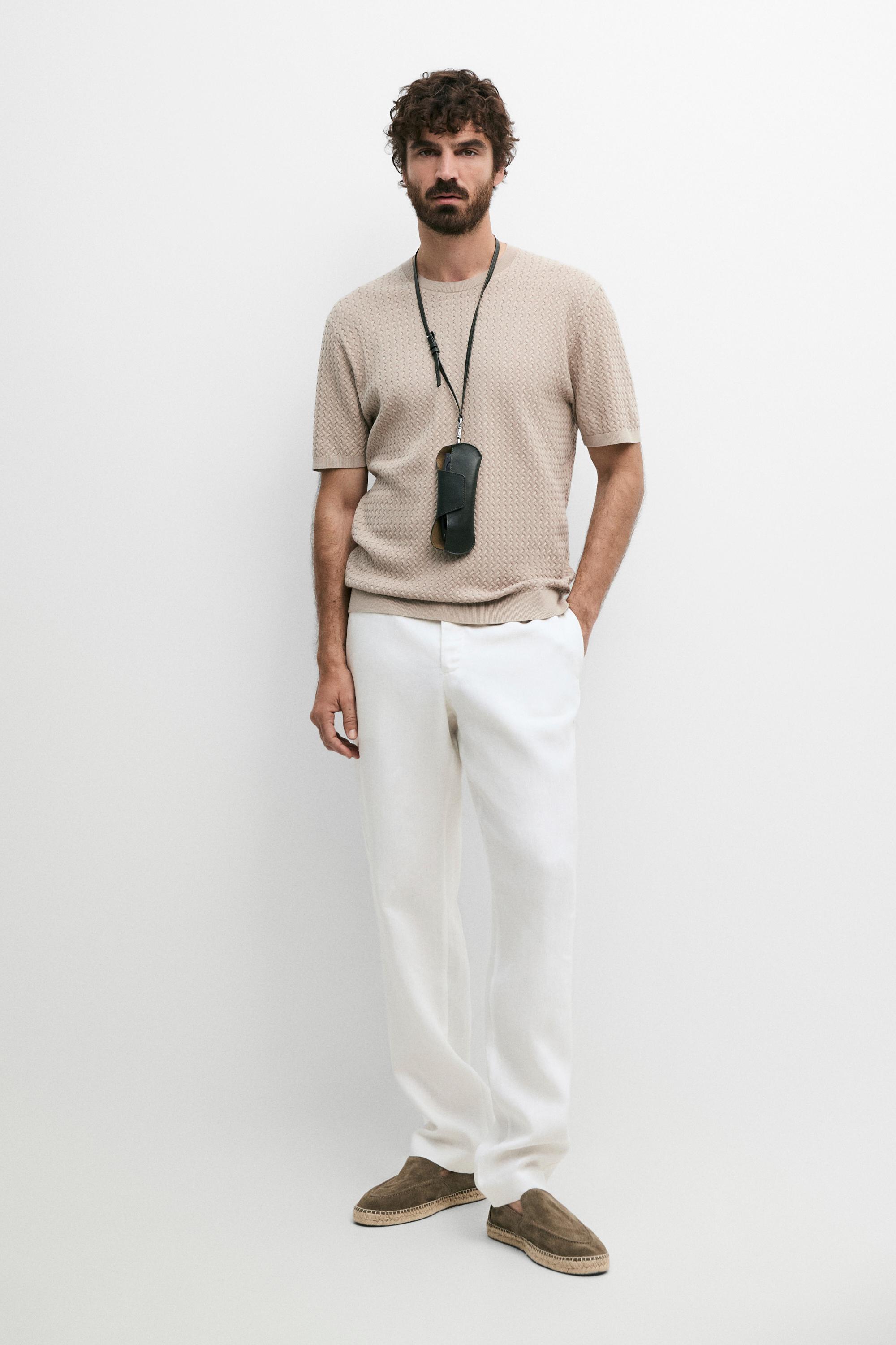 تيشرت محاك من القطن المجفف