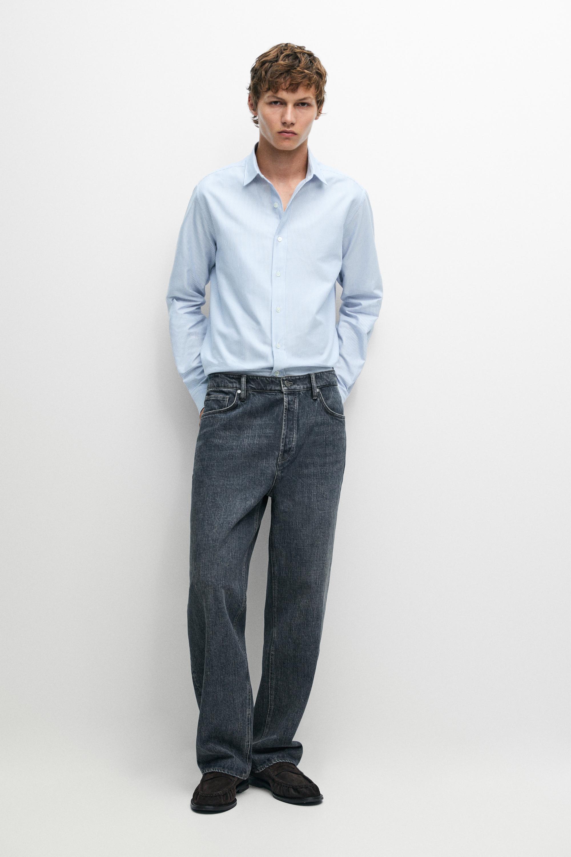Camisa oxford regular fit rayas