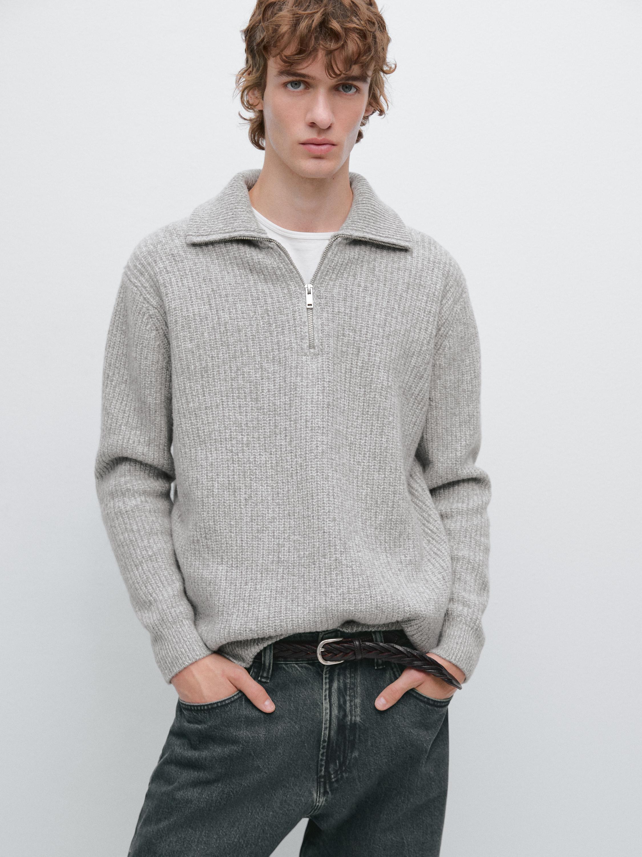 Sweter z półgolfem ze 100% wełny