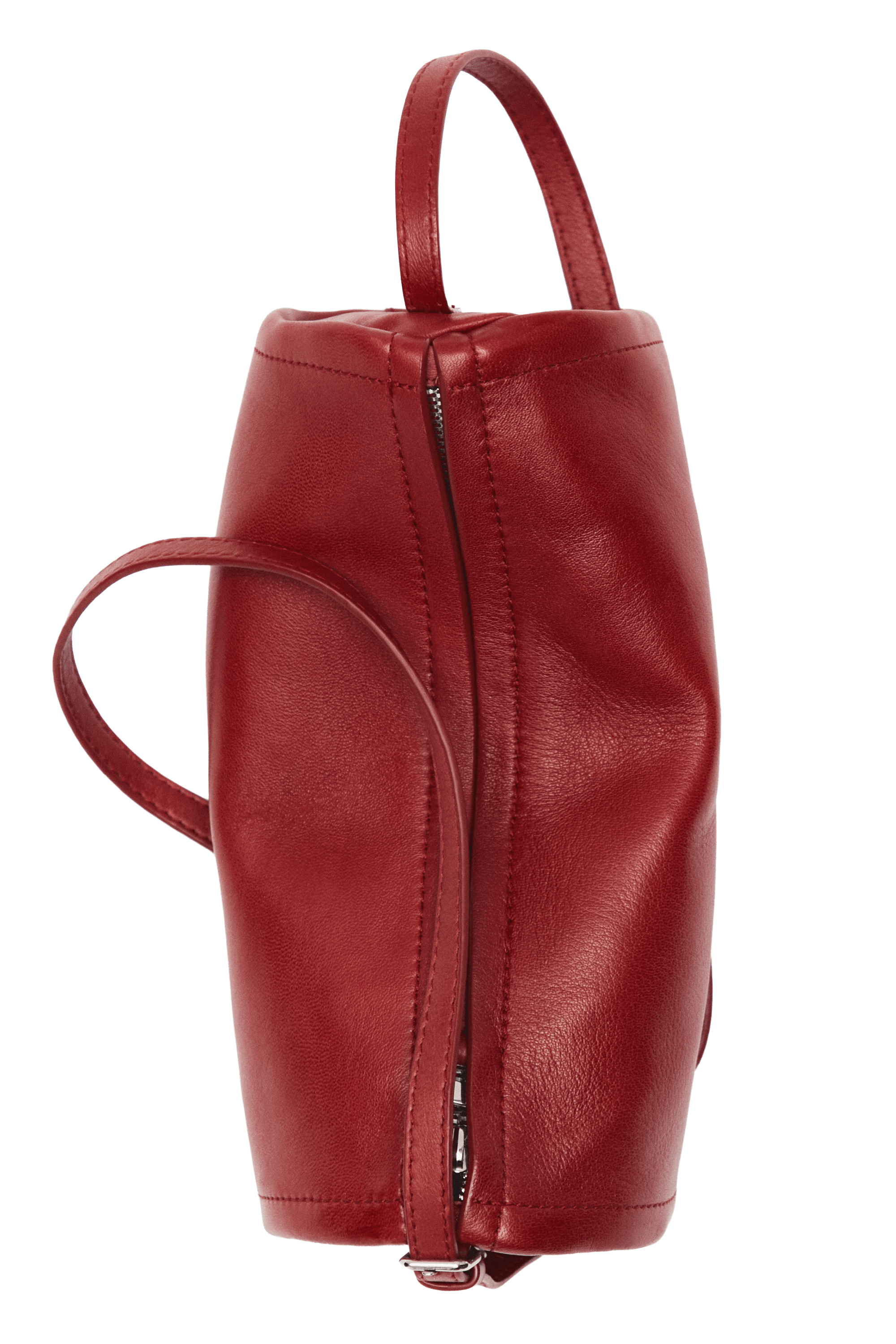 Nappa leather crossbody bag — CORAL RED