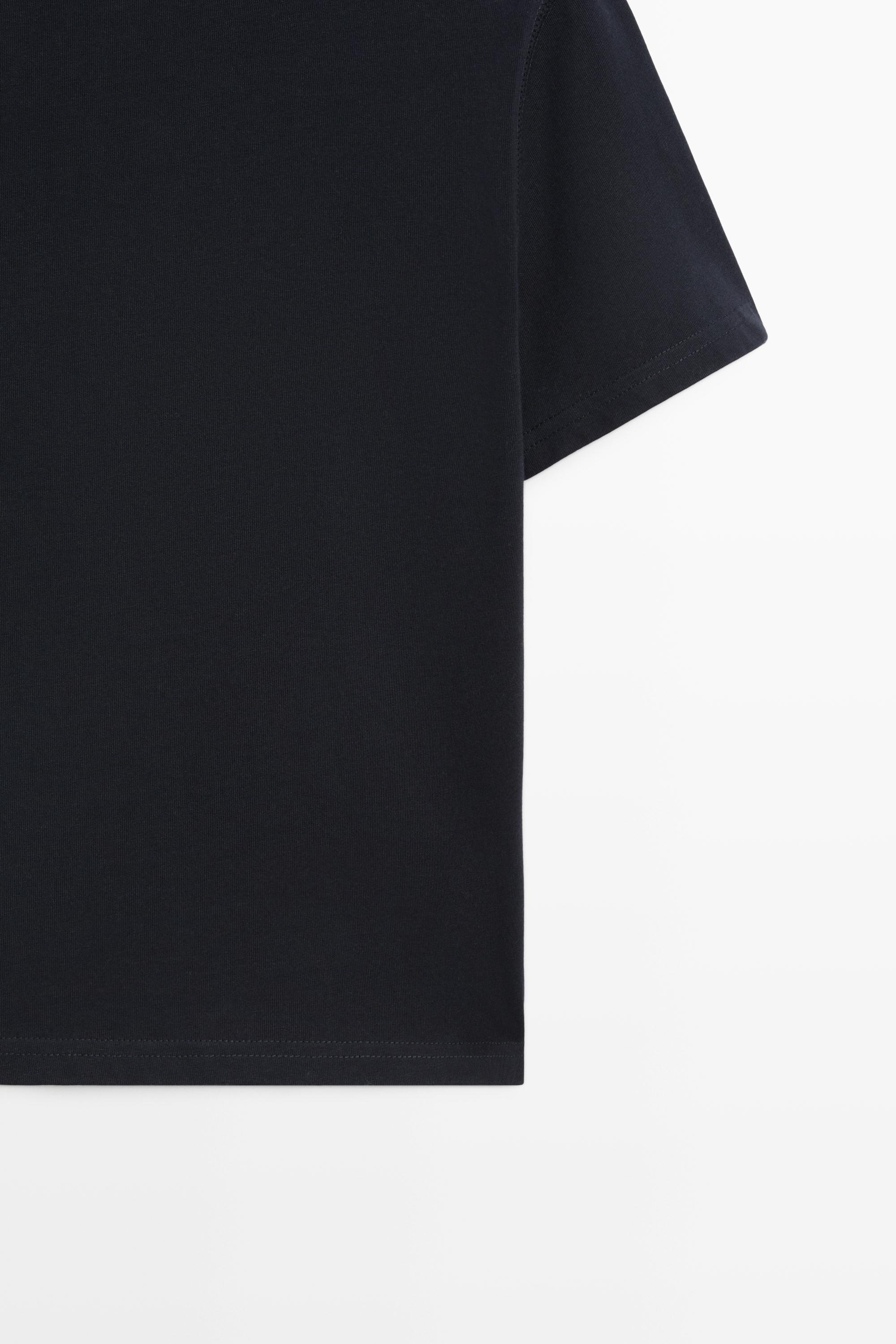 100% cotton short sleeve T-shirt — NAVY BLUE