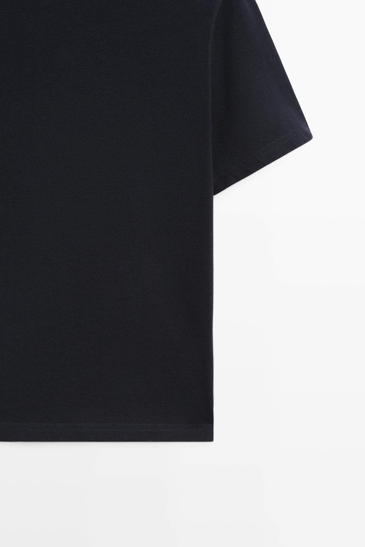 100% cotton short sleeve T-shirt — NAVY BLUE