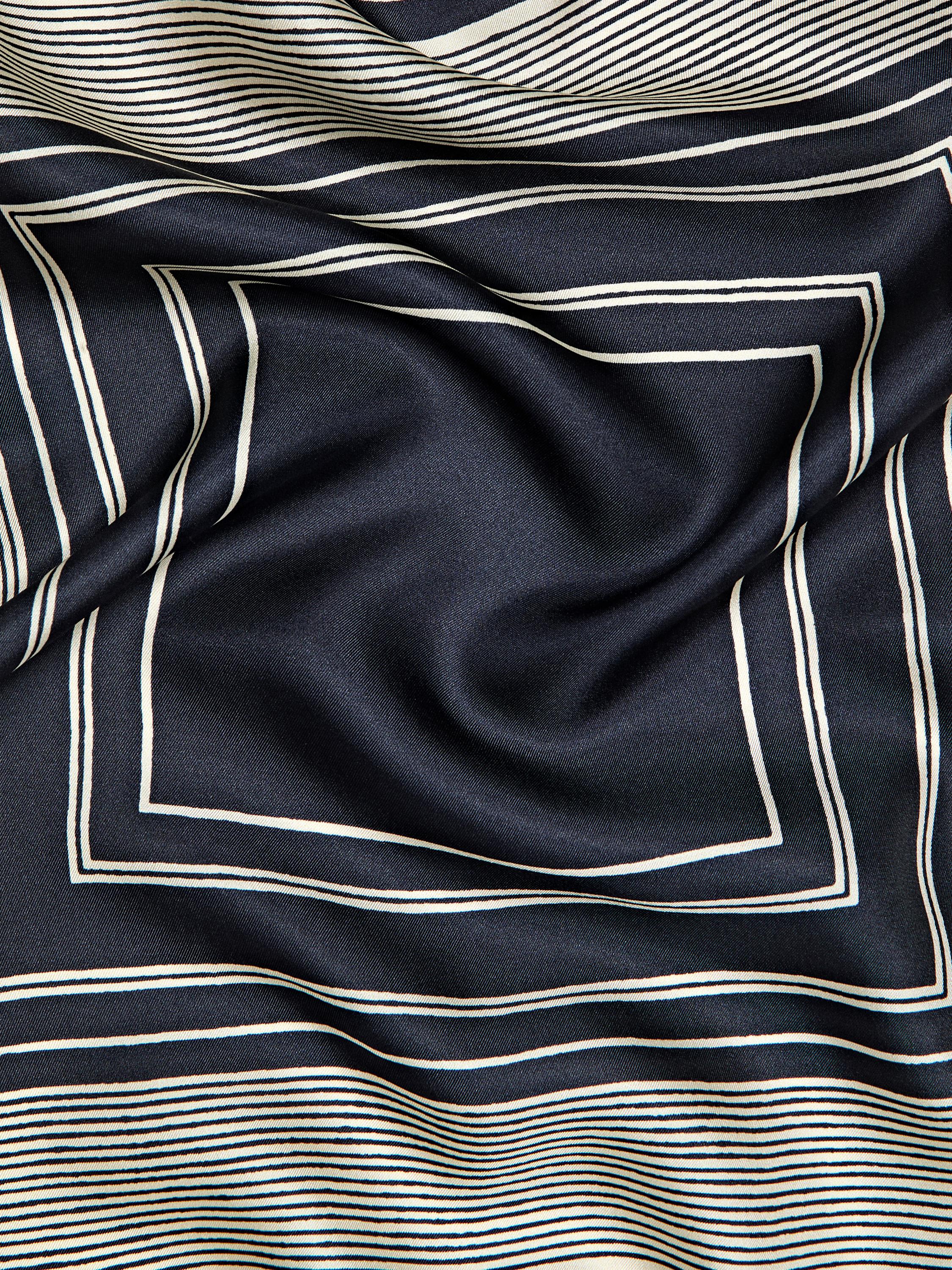 100% silk striped scarf