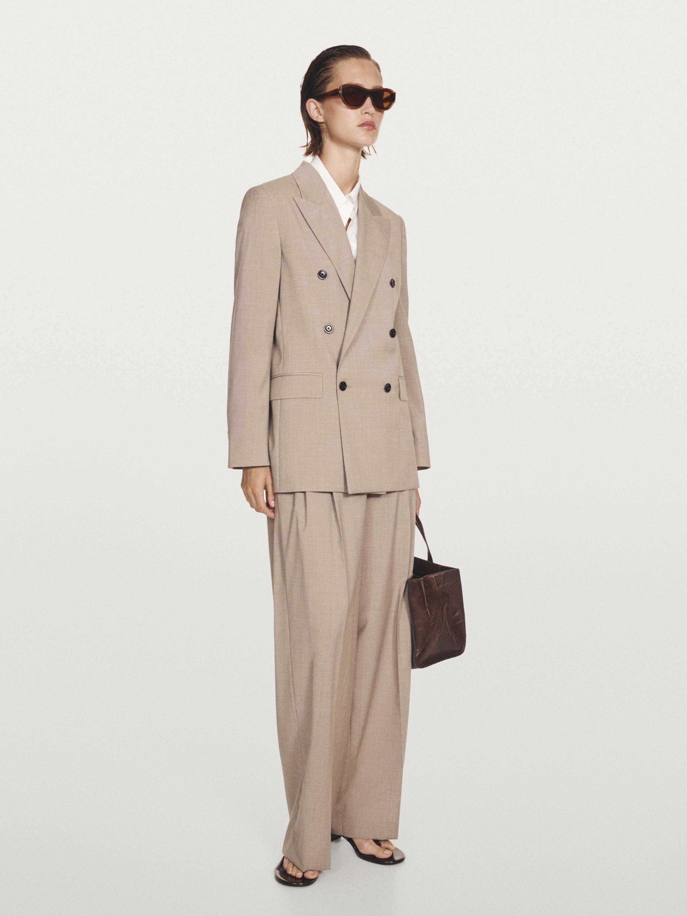100% wool double-breasted blazer