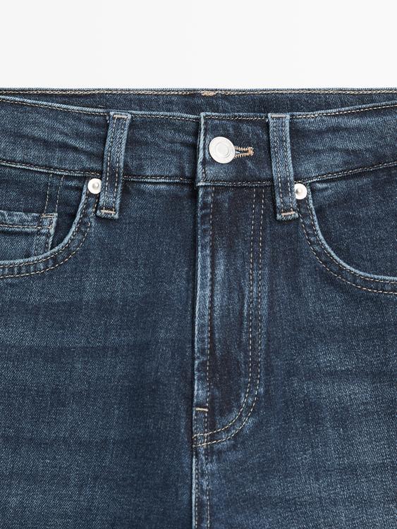 Comfort straight fit yüksek bel jean