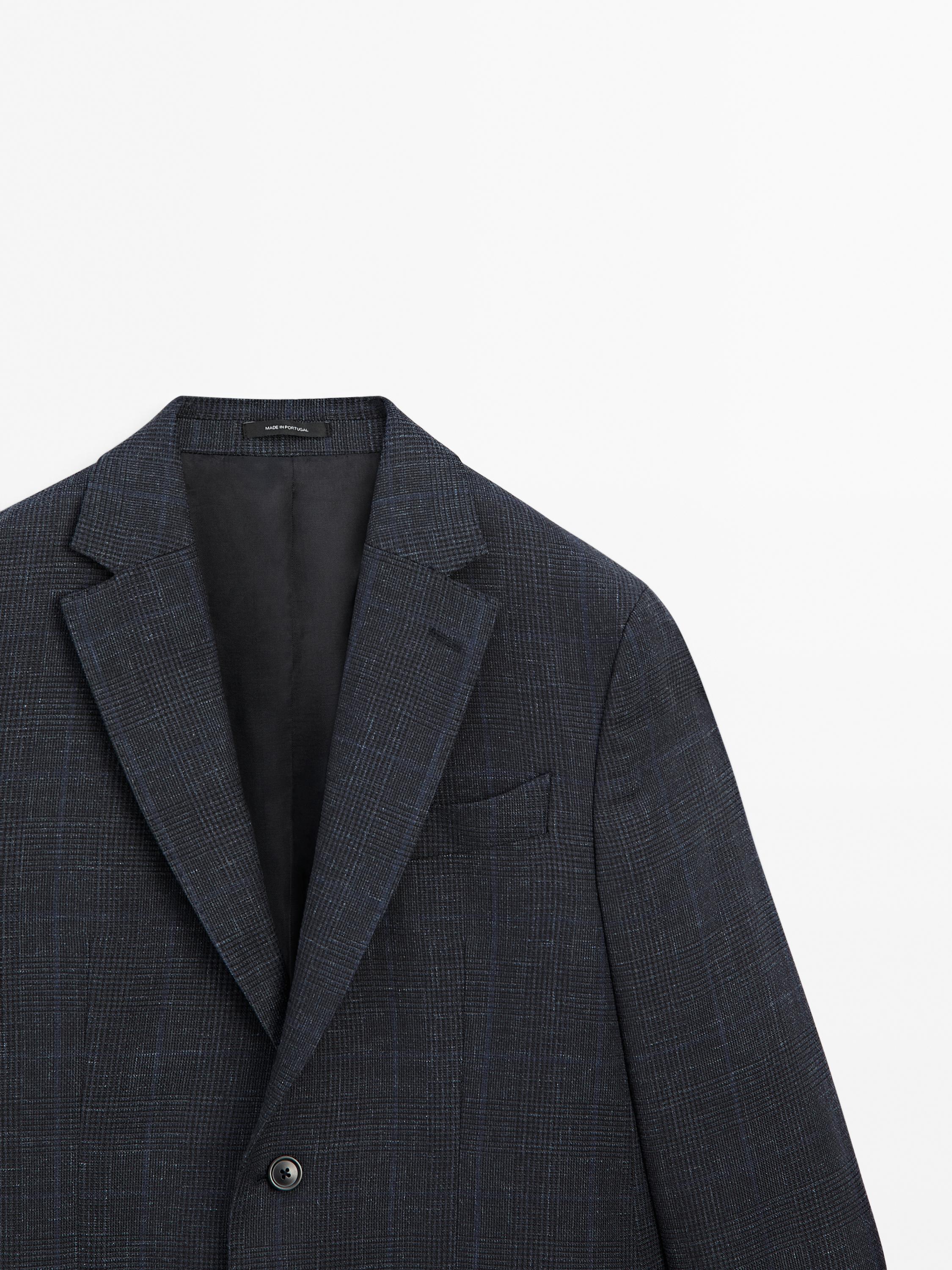 Cotton blend smart blazer