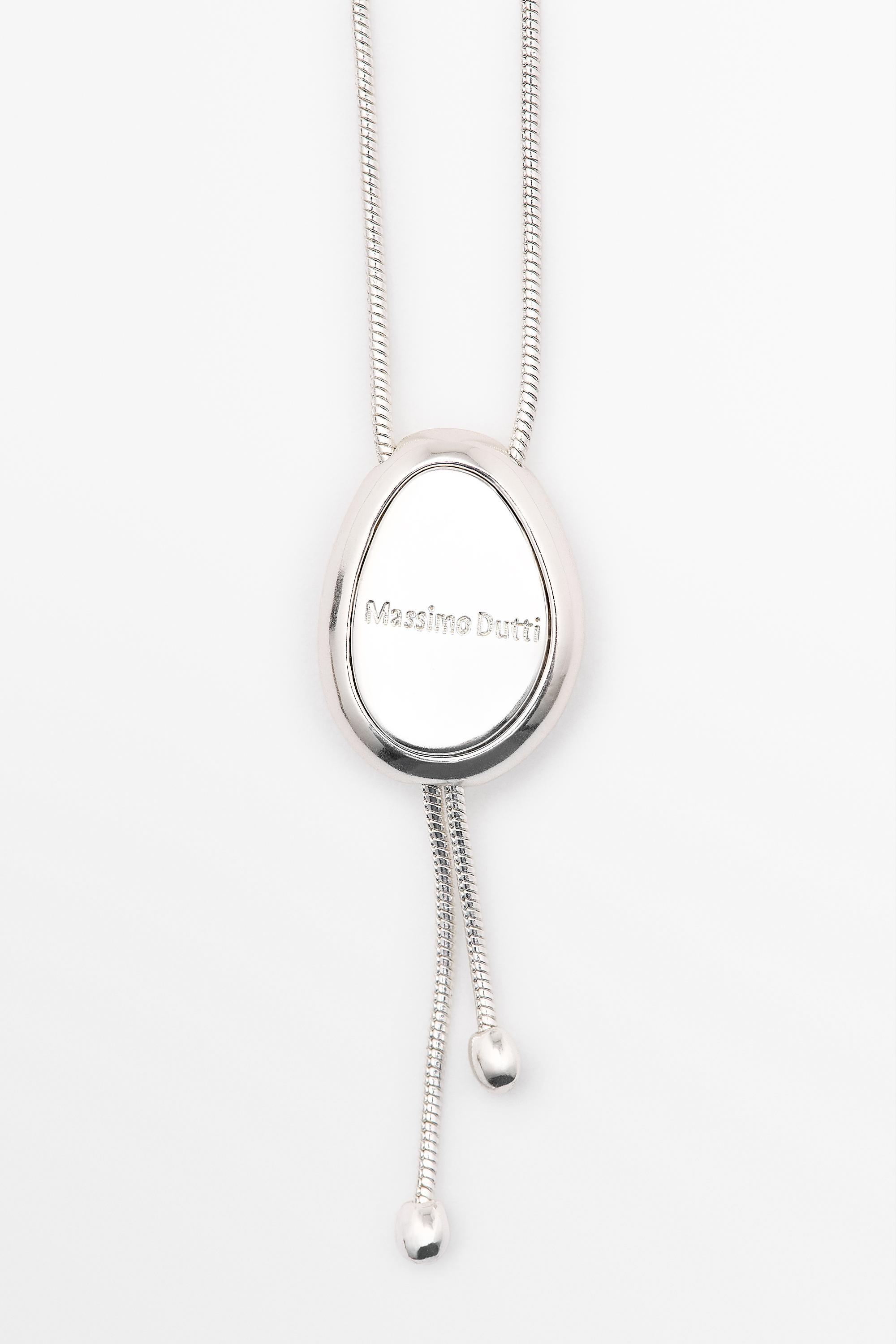Massimo Dutti Tie Necklace In Gold