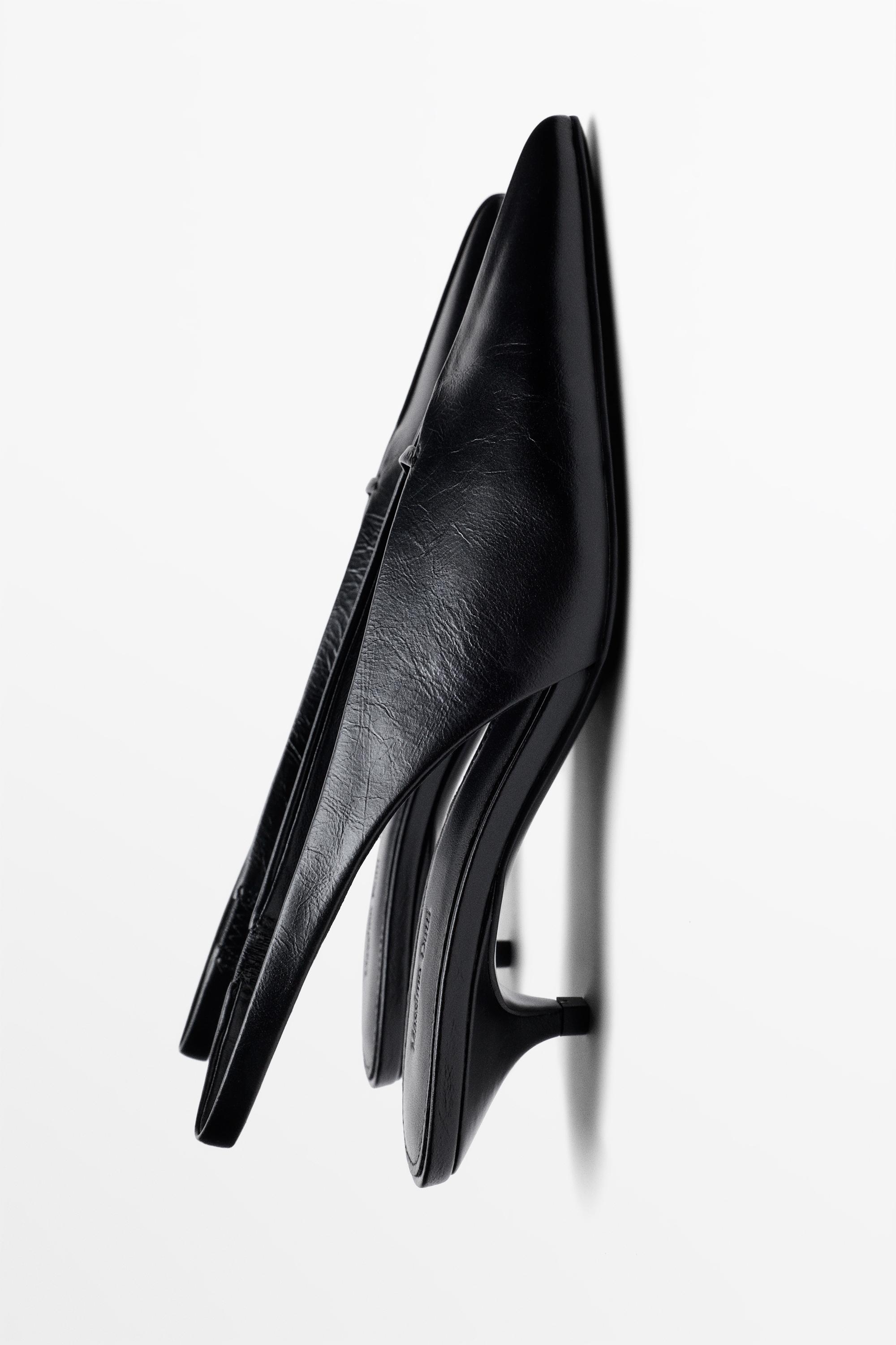 Slingback heels — BLACK