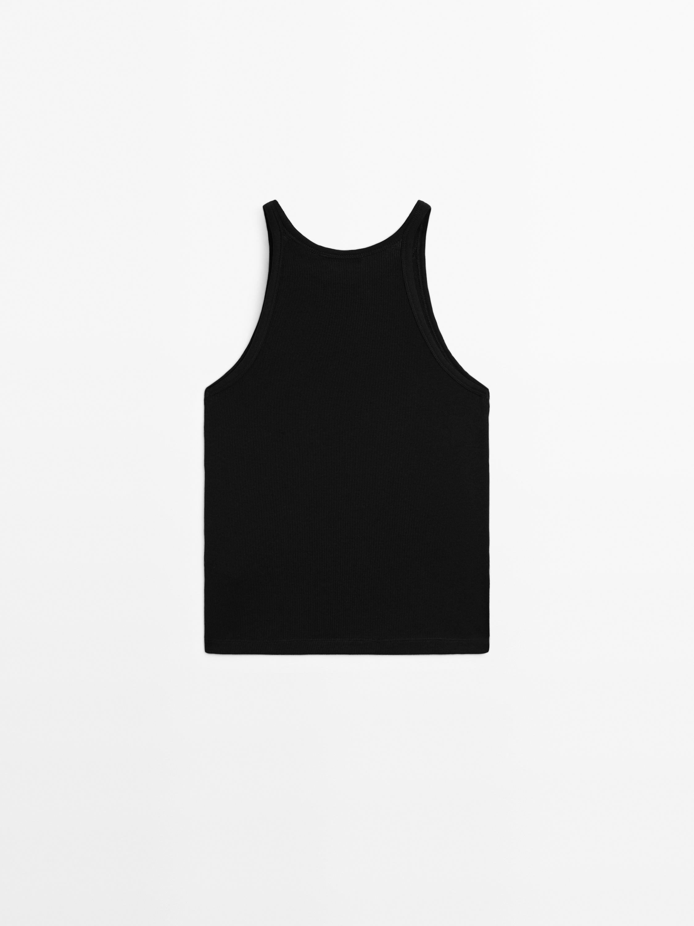100% cotton halter top