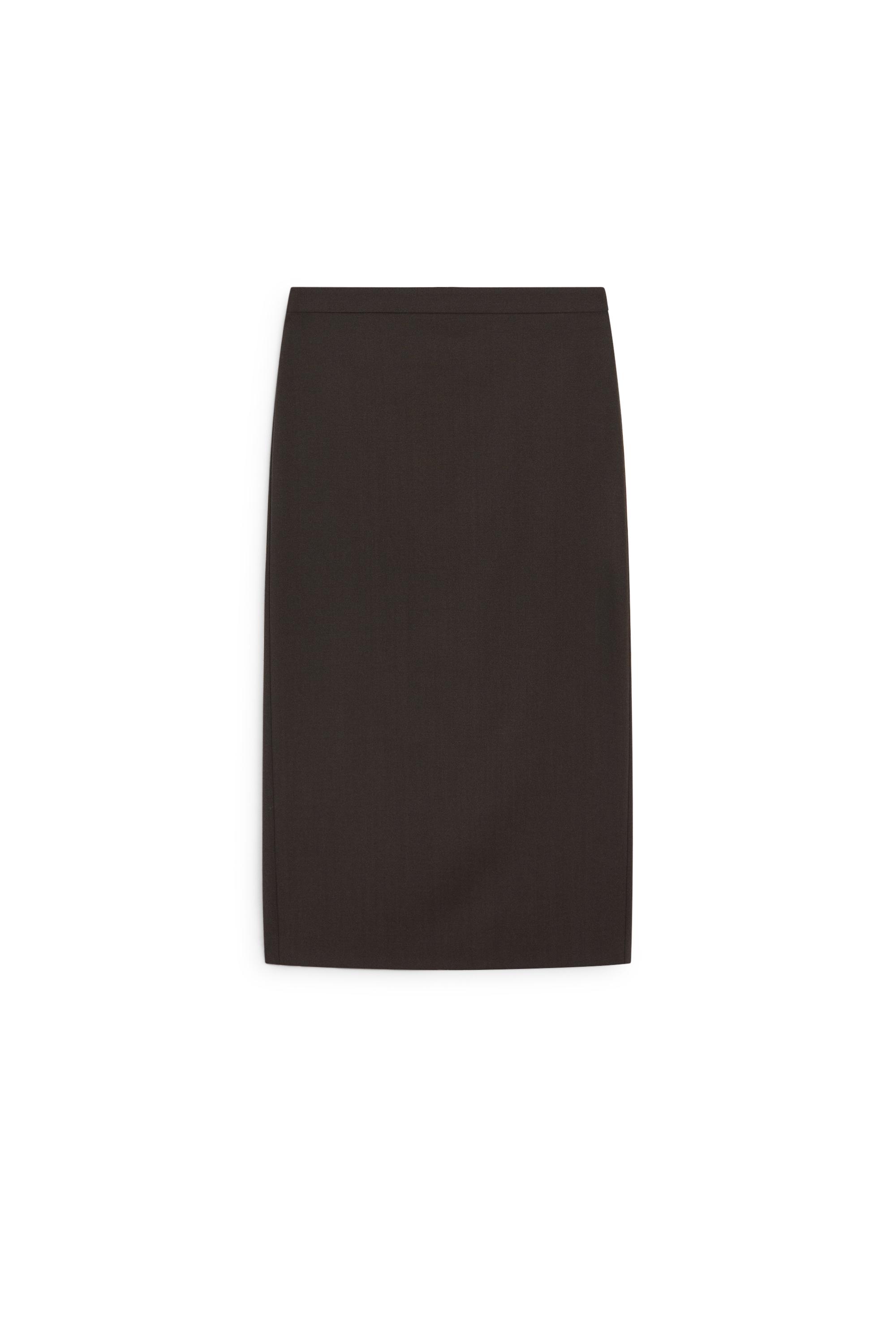 Wool blend stretch midi skirt - LIMITED EDITION by Massimo Dutti