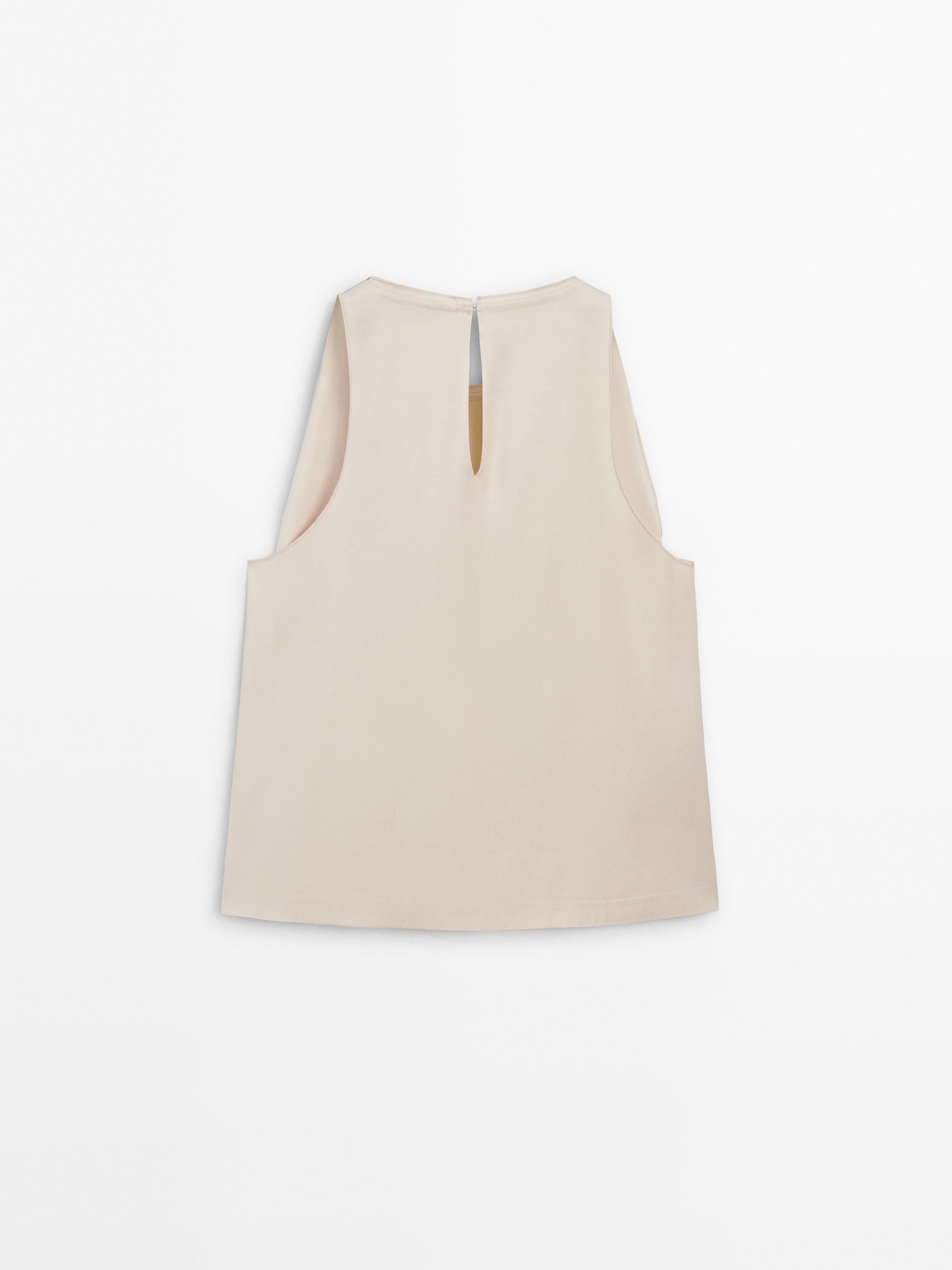Satin halterneck top