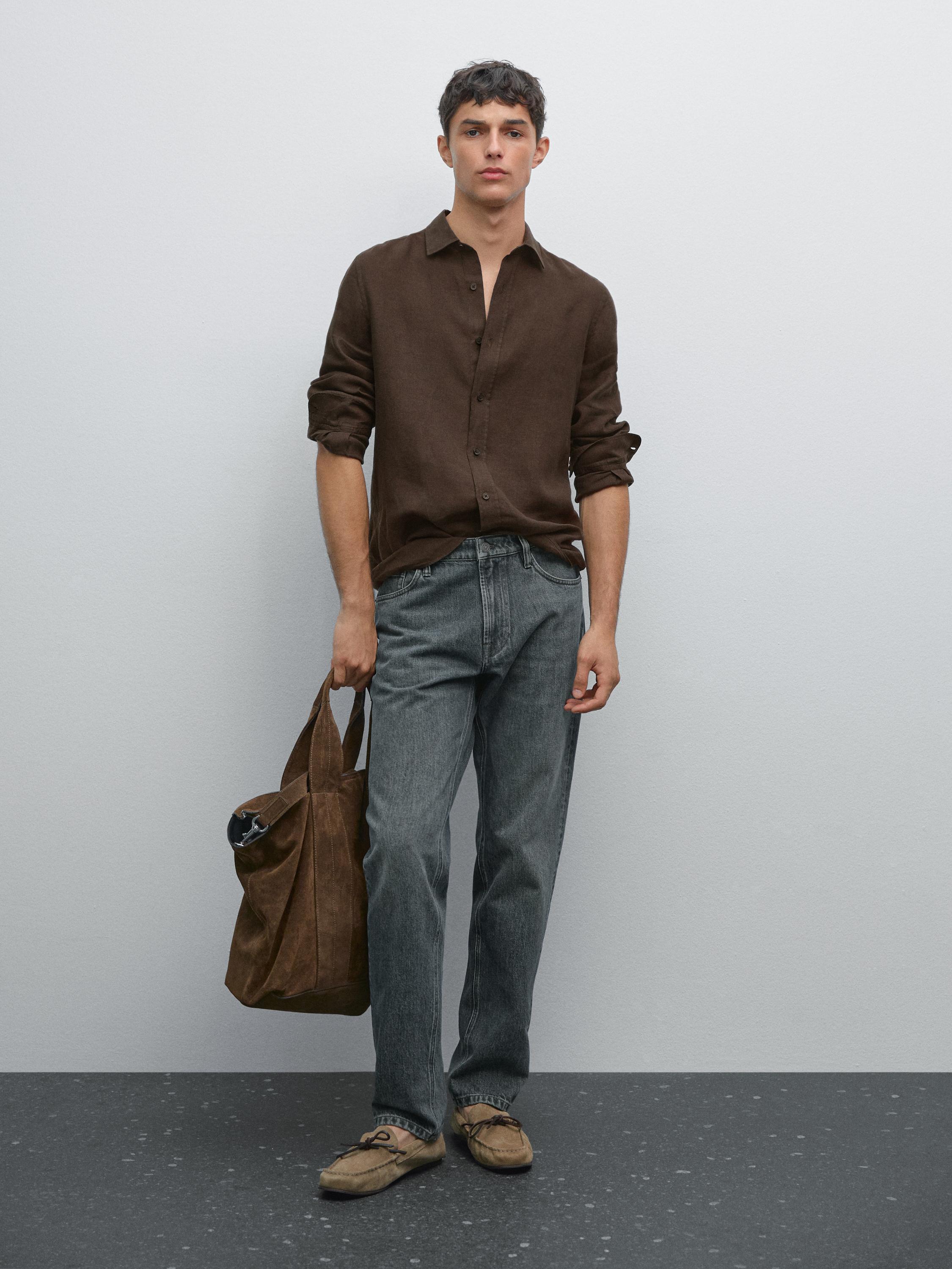 Slim fit shirt 100% linen