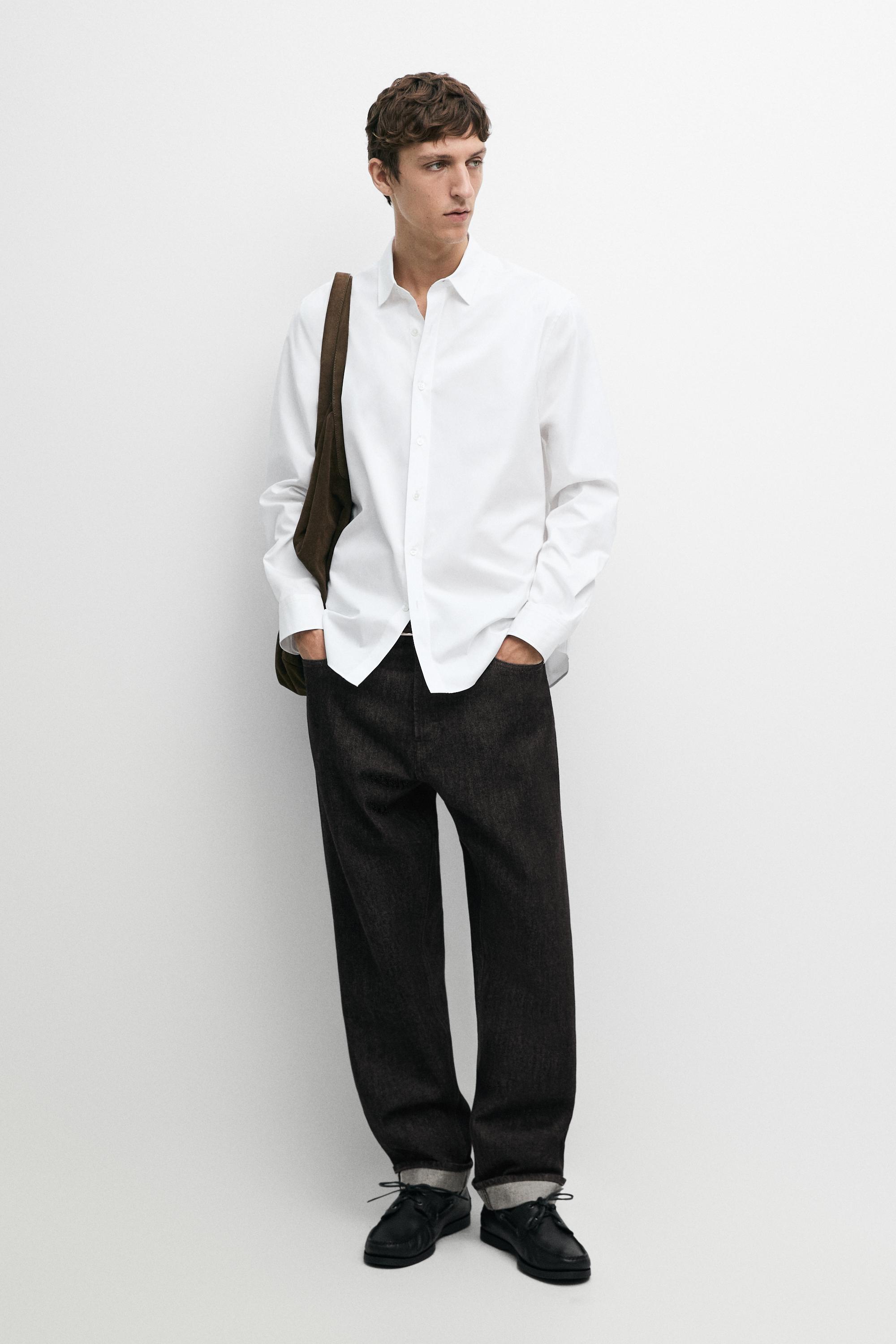 100% cotton regular fit poplin shirt