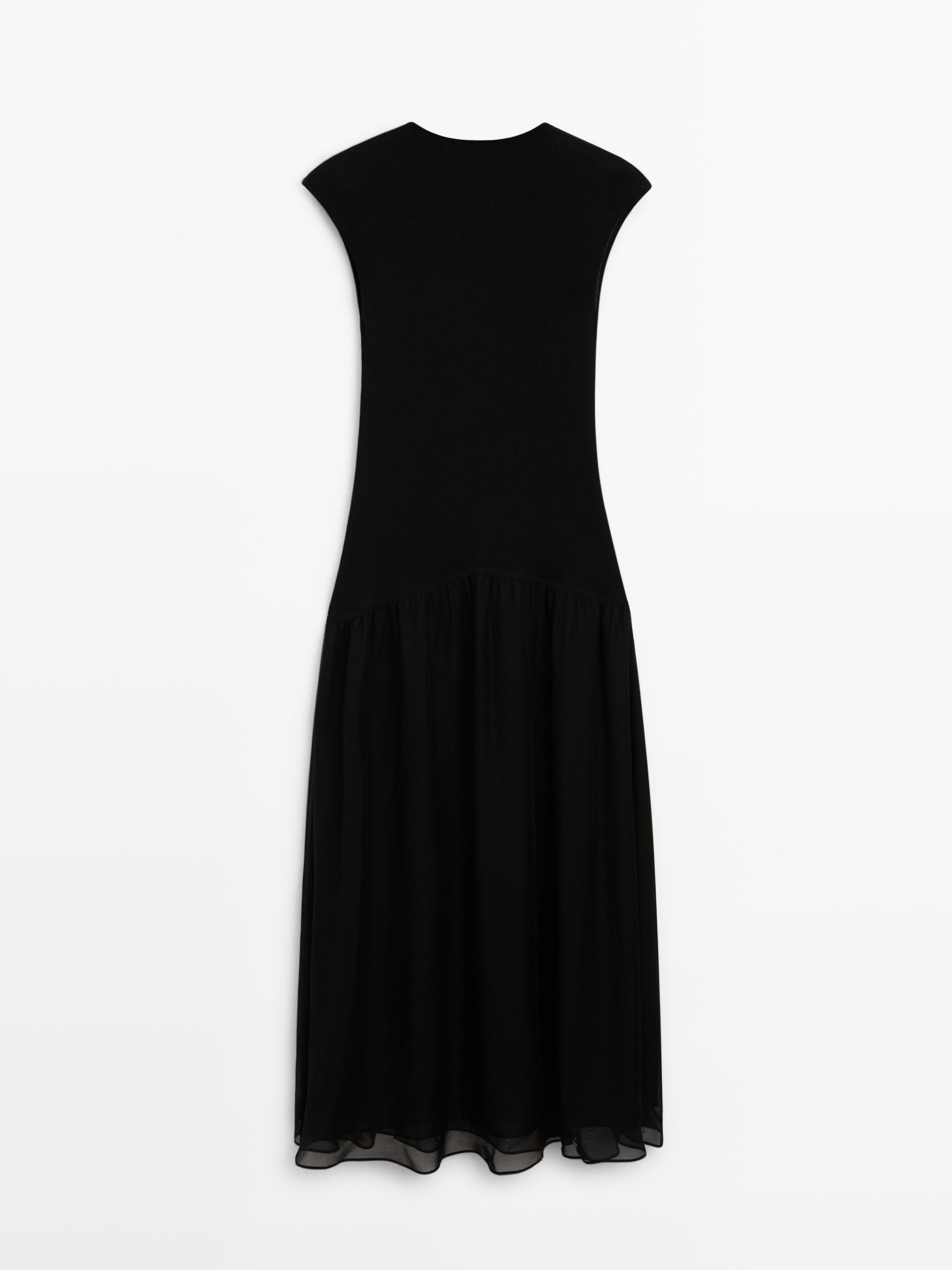 Long contrast dress