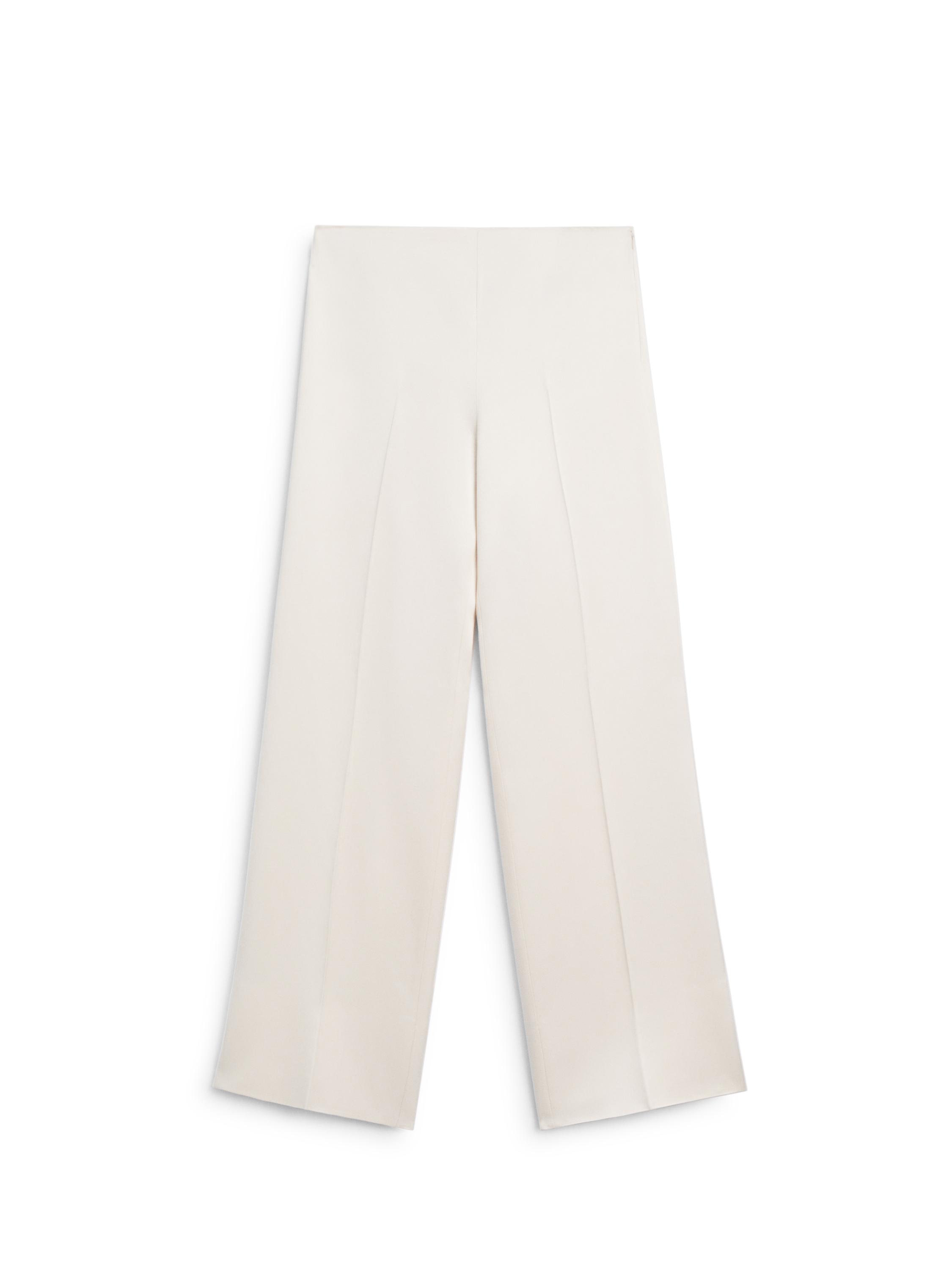 Satin wide-leg trousers - STUDIO — Beige